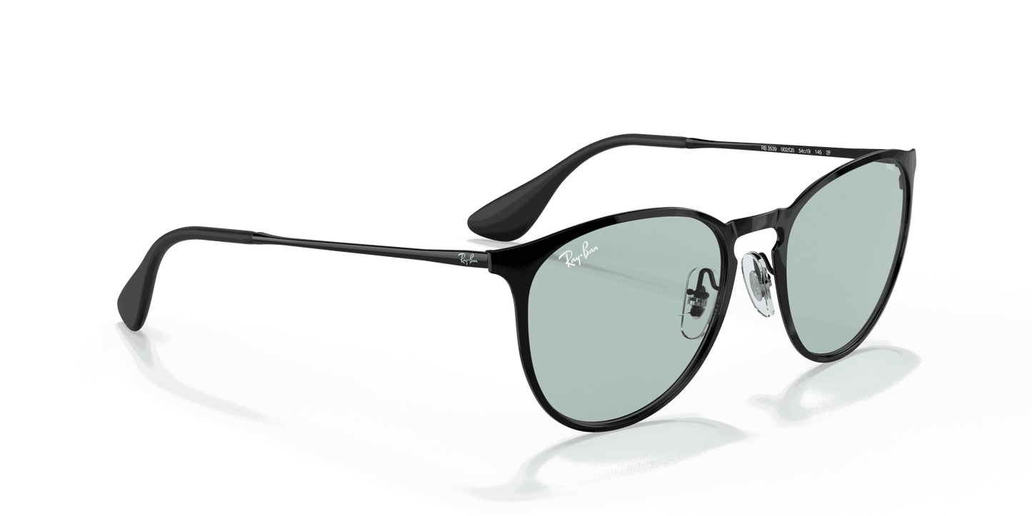 [Photochromic Green Gradient Blue Lenses, Polished Black Frame]