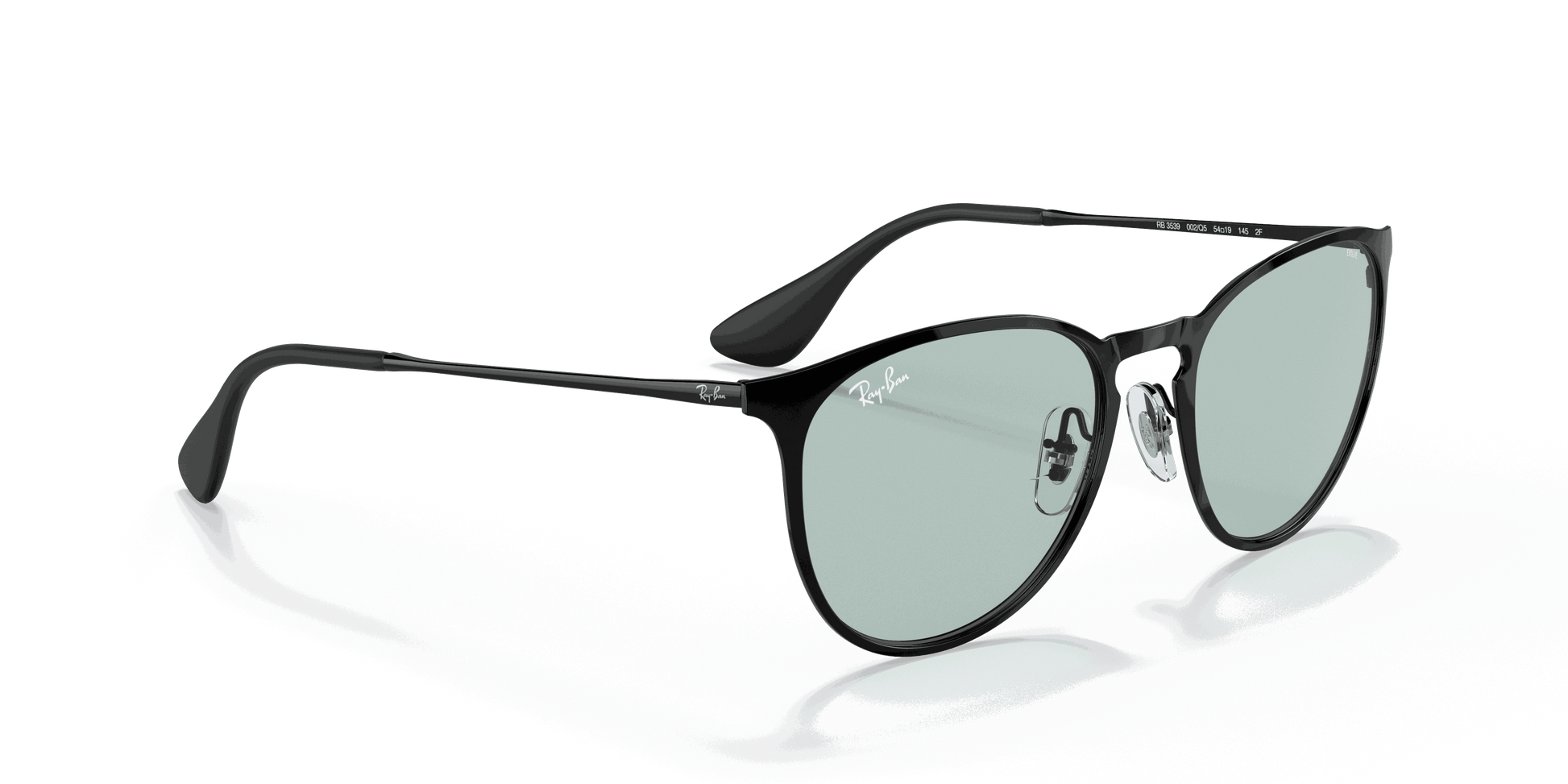 [Photochromic Green Gradient Blue Lenses, Polished Black Frame]