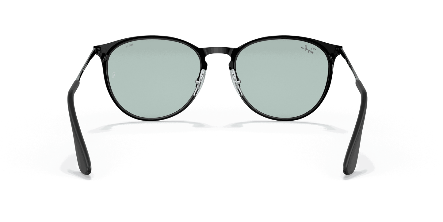 [Photochromic Green Gradient Blue Lenses, Polished Black Frame]