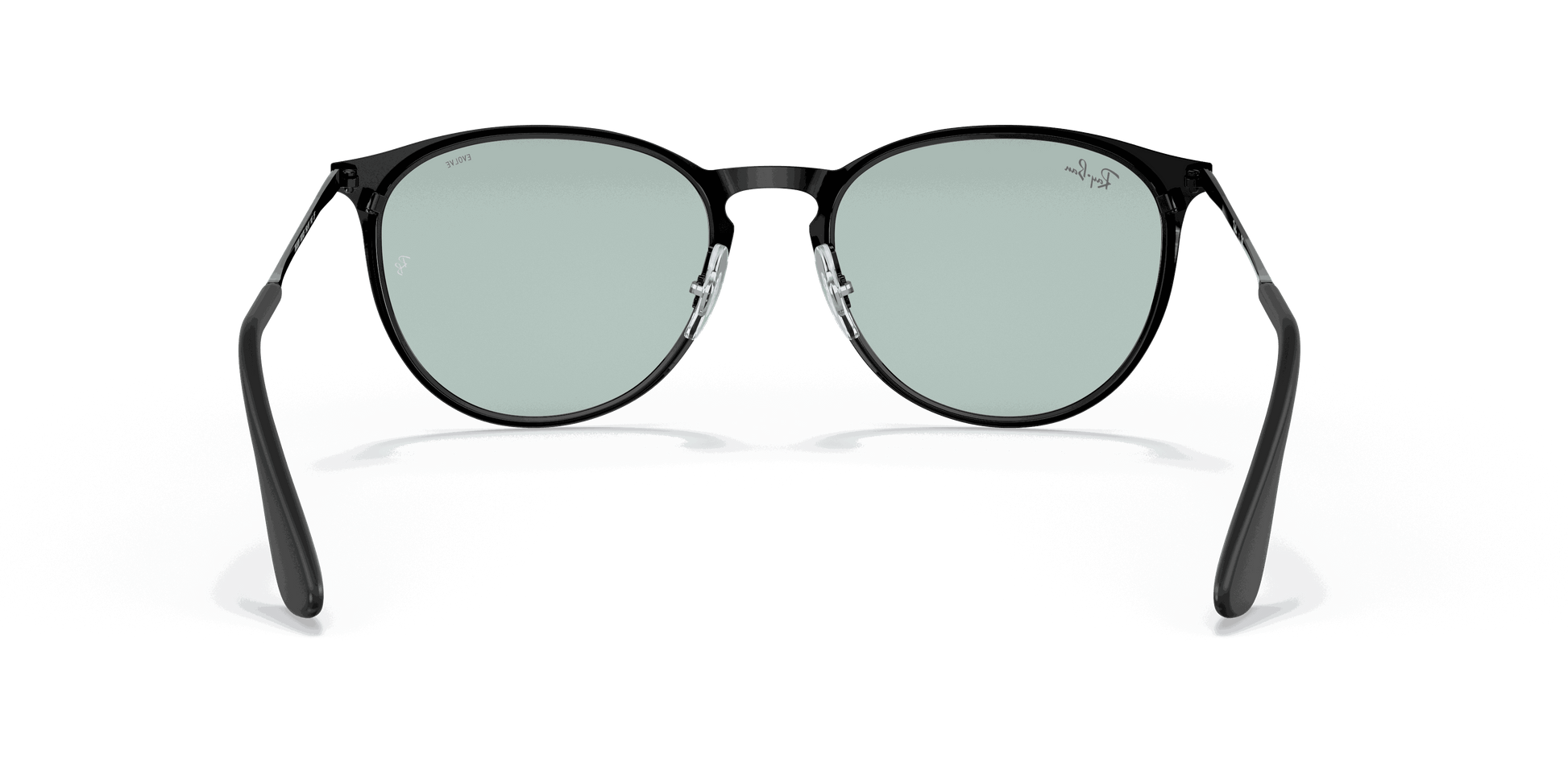 [Photochromic Green Gradient Blue Lenses, Polished Black Frame]