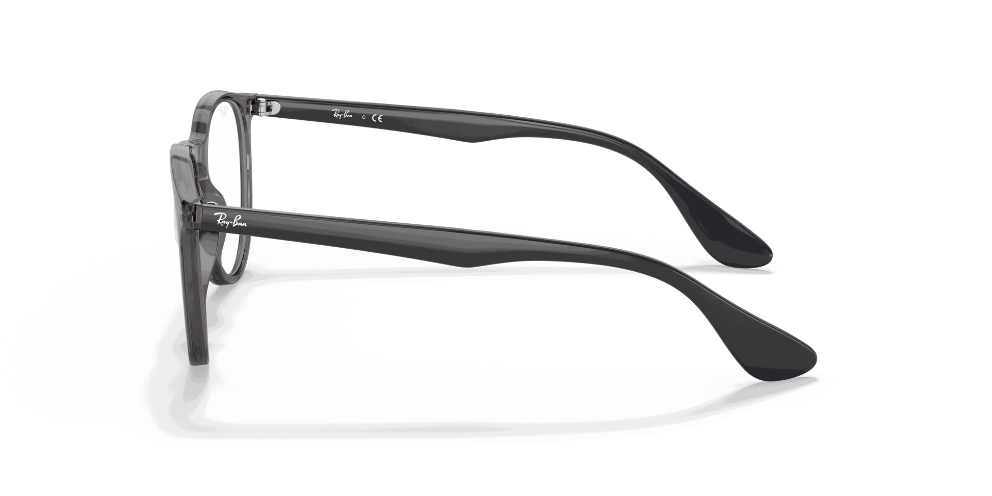[Clear Lenses, Polished Transparent Grey Frame]