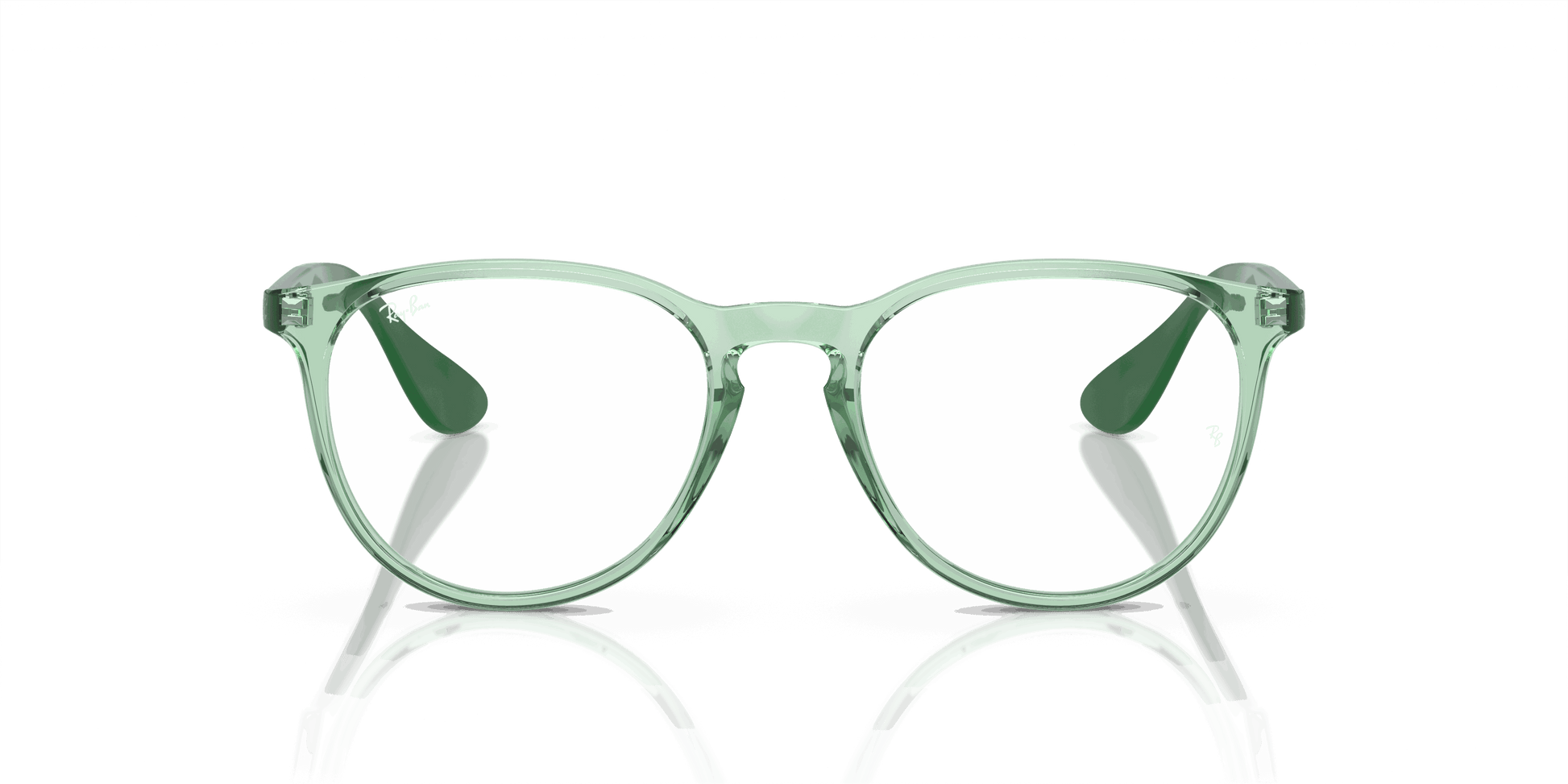 [Demo Lens Lenses, Polished Transparent Green Frame]