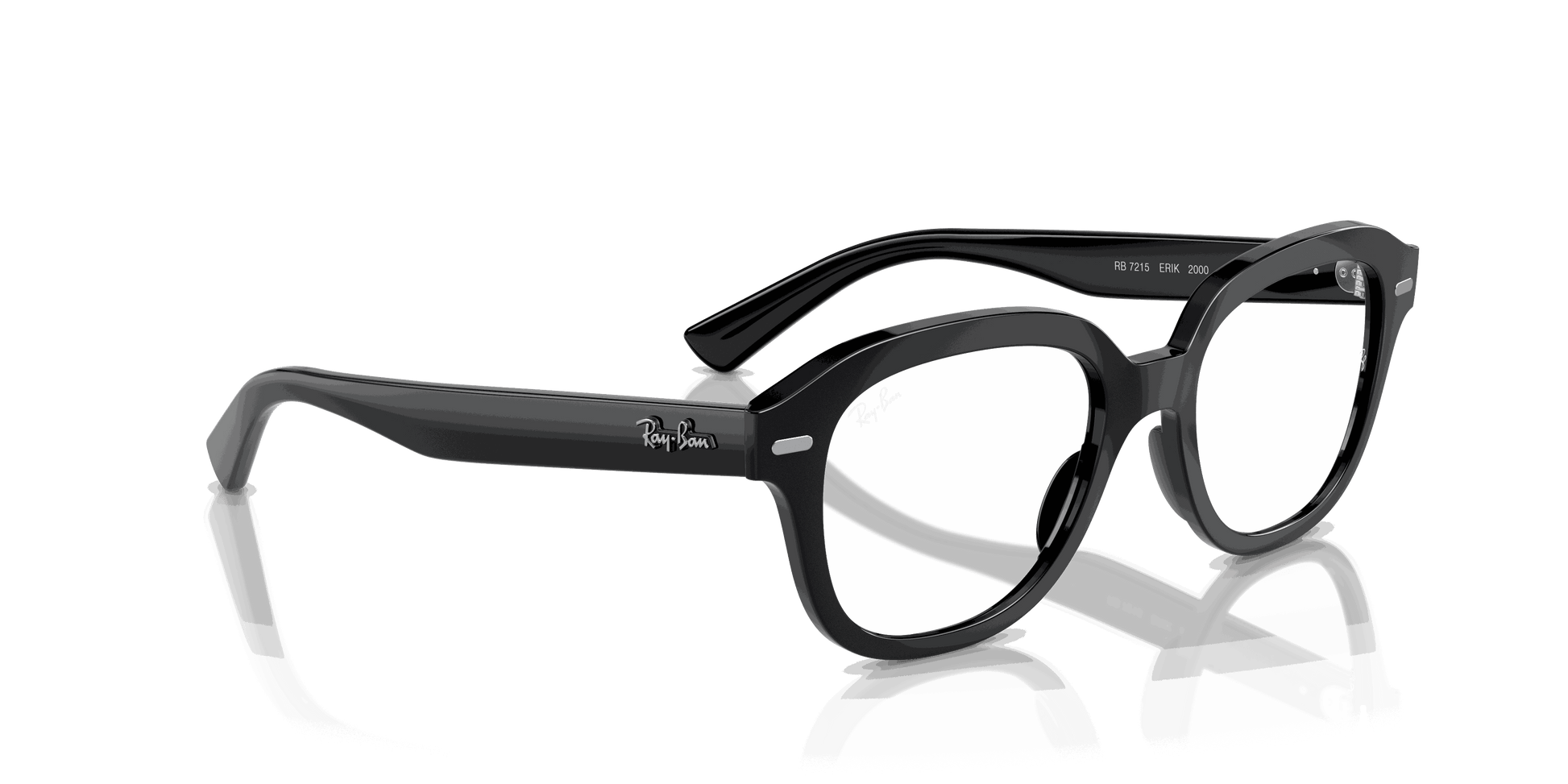 [Clear Lenses, Polished Black Frame]