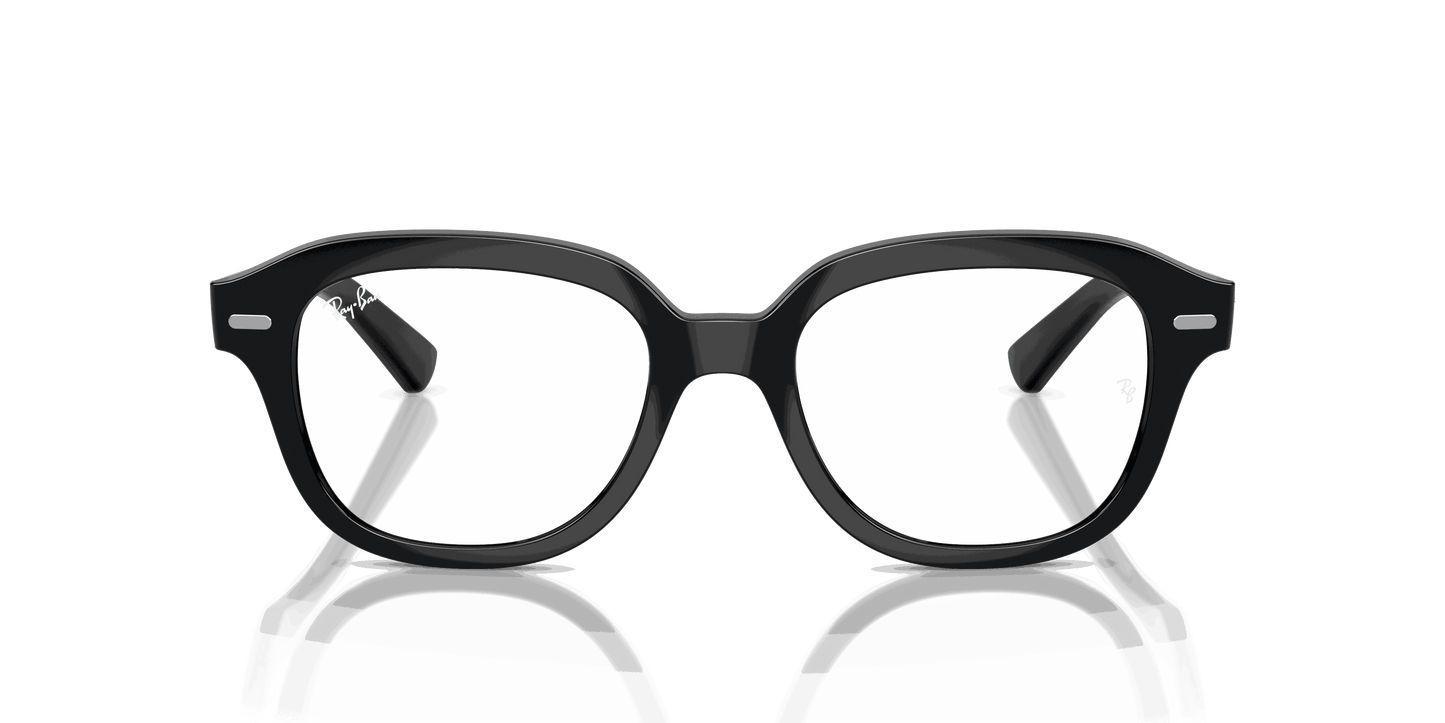 [Clear Lenses, Polished Black Frame]