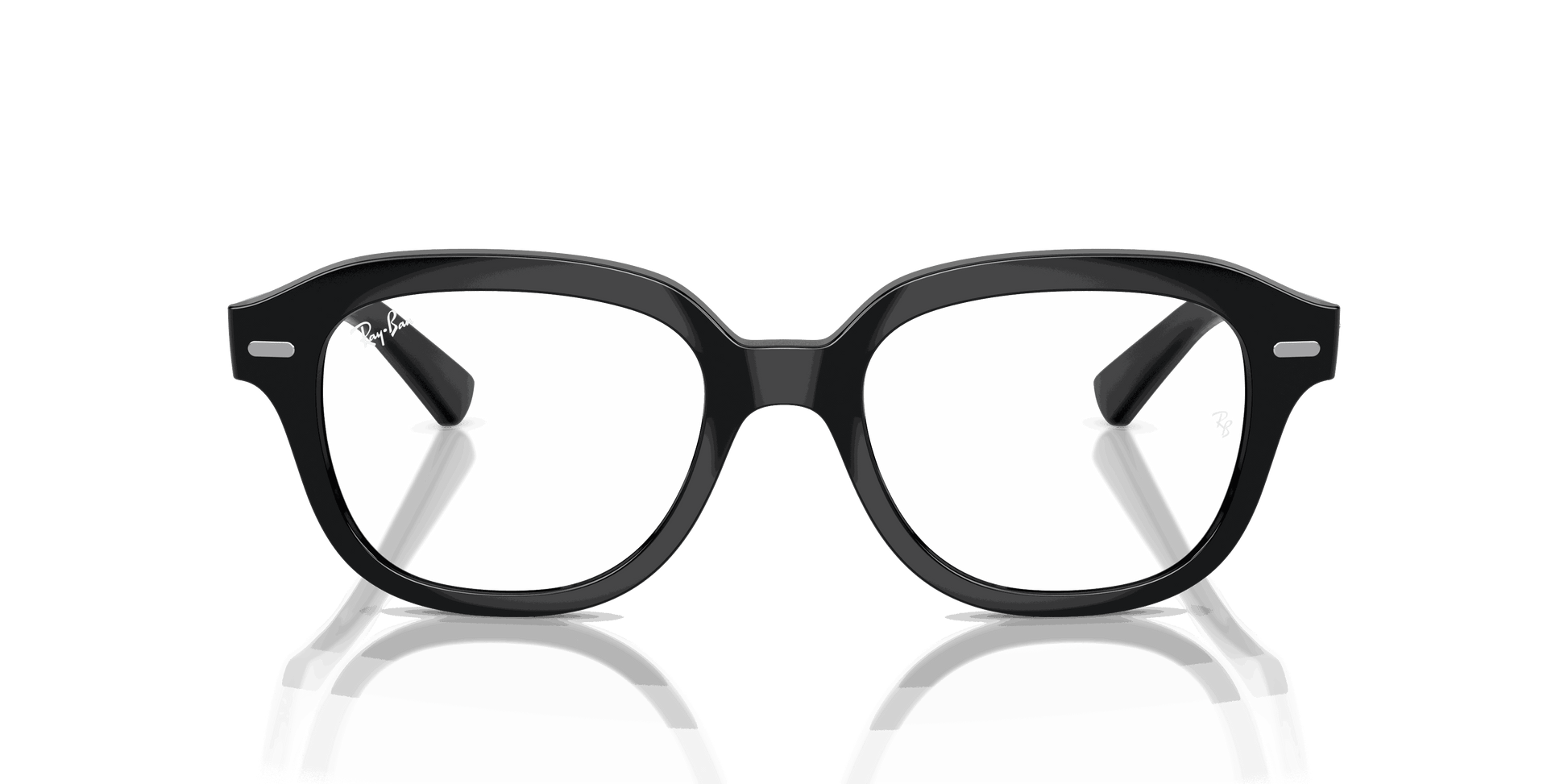[Clear Lenses, Polished Black Frame]