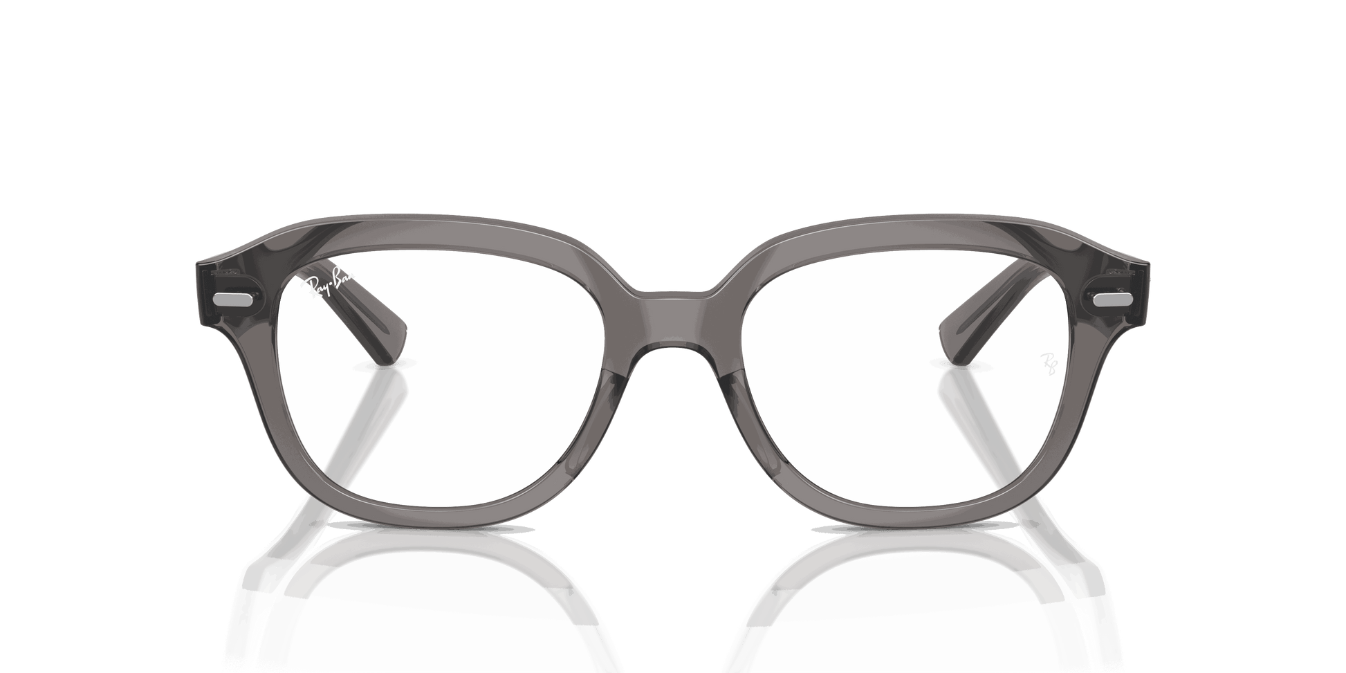 [Clear Lenses, Polished Opal Dark Grey Frame]