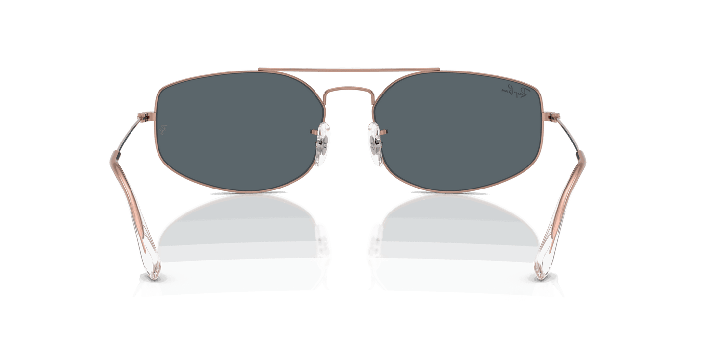 [Blue Lenses, Polished Copper Frame]