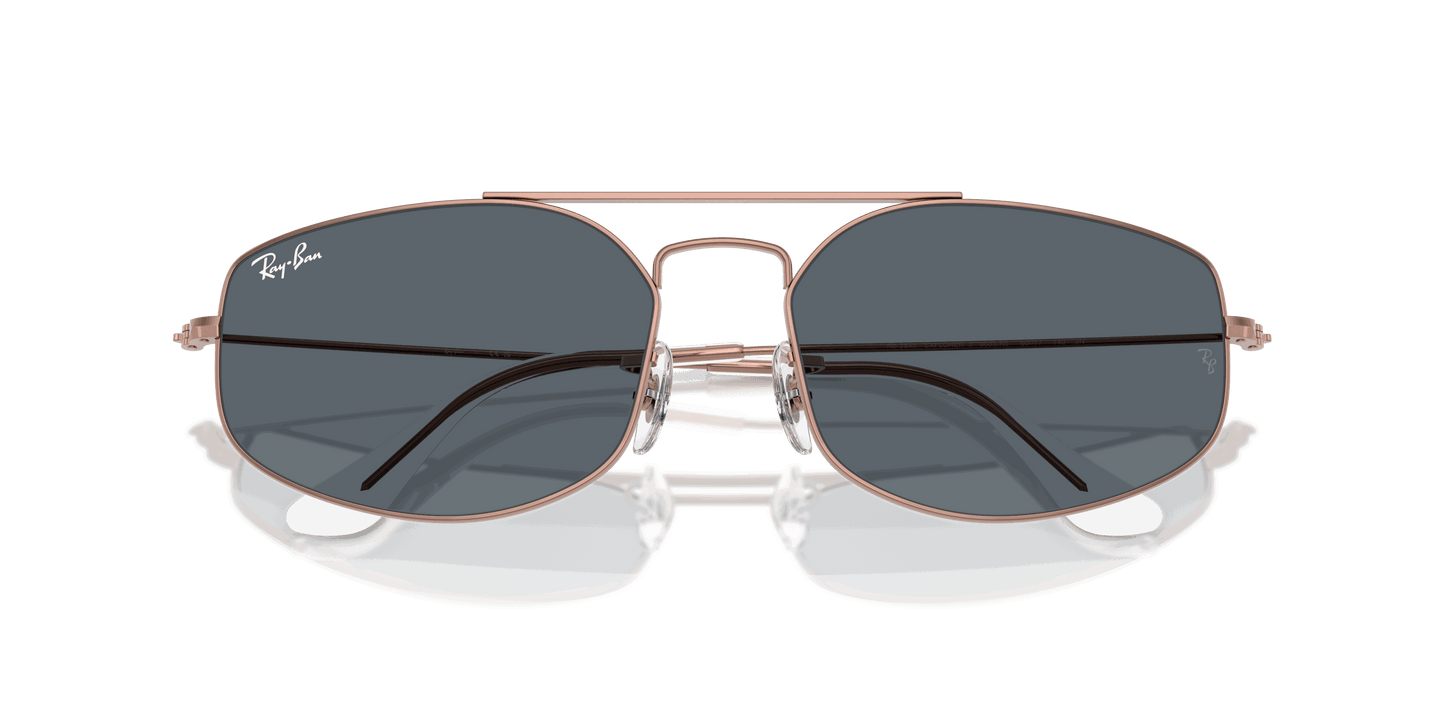[Blue Lenses, Polished Copper Frame]