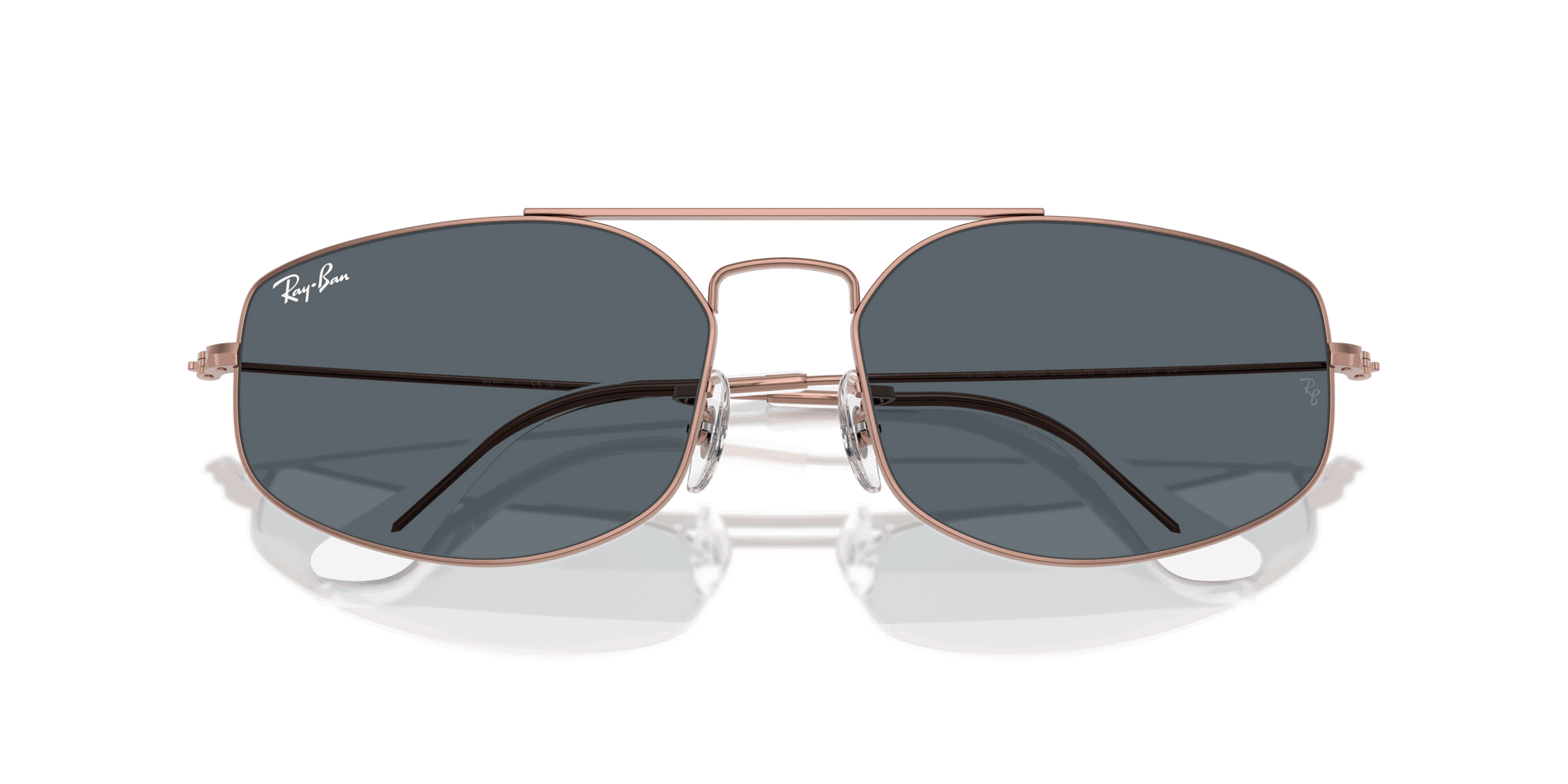 [Blue Lenses, Polished Copper Frame]