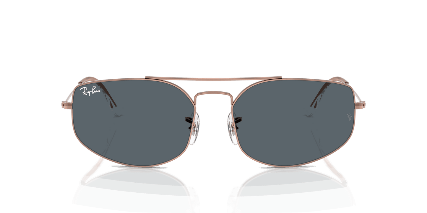 [Blue Lenses, Polished Copper Frame]