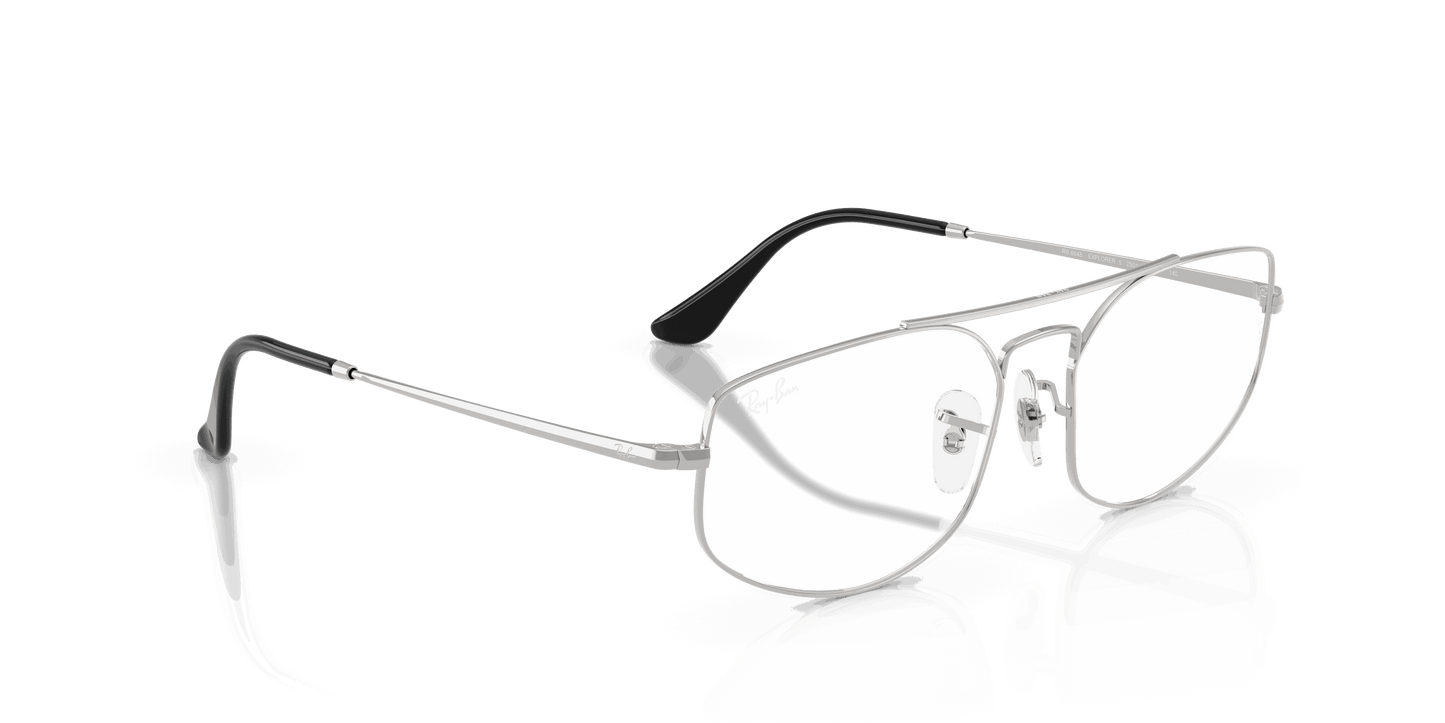 [Clear Lenses, Polished Silver Frame]