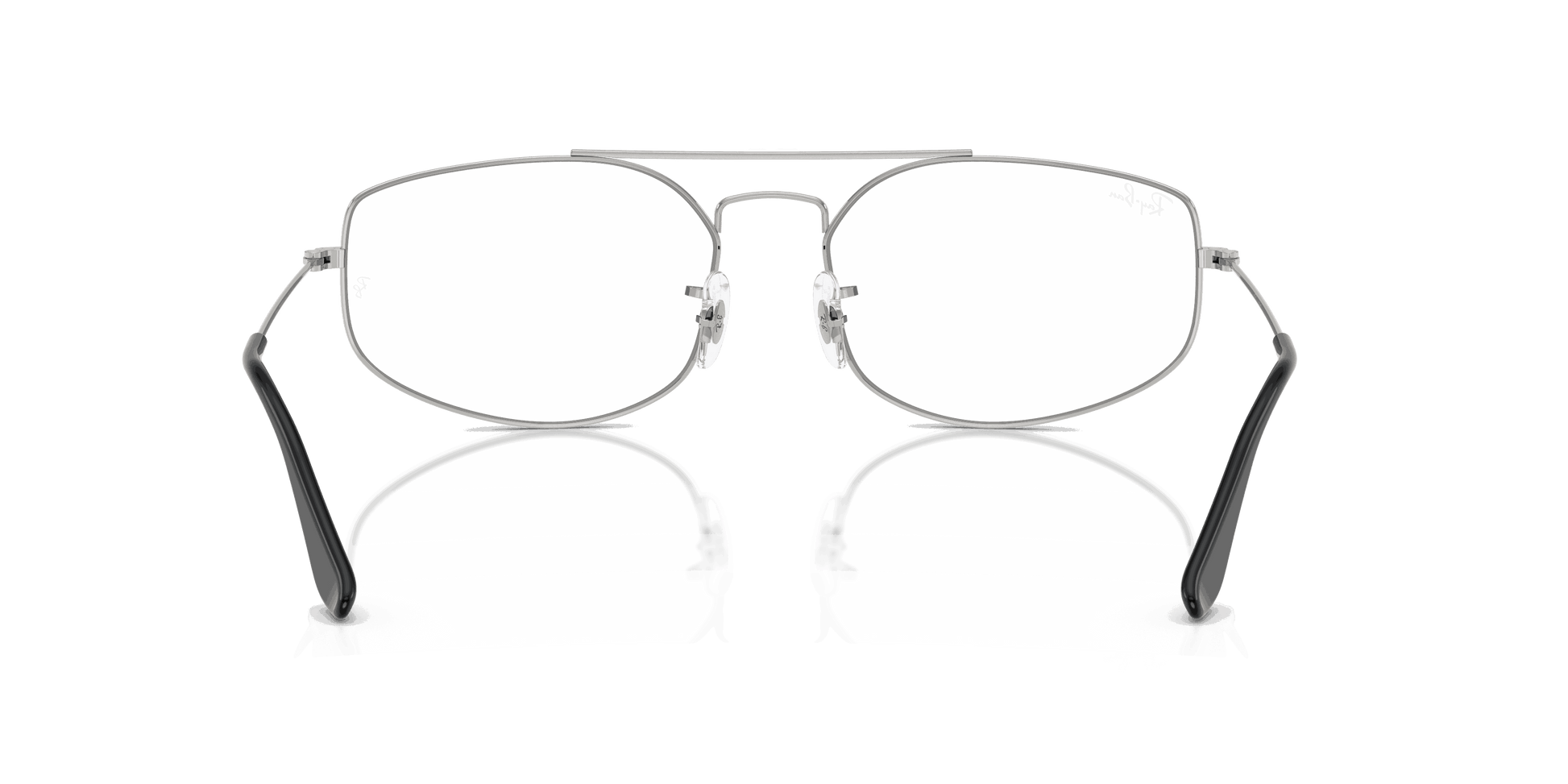 [Clear Lenses, Polished Silver Frame]