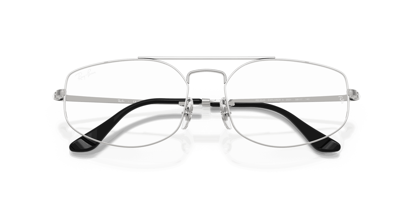 [Clear Lenses, Polished Silver Frame]