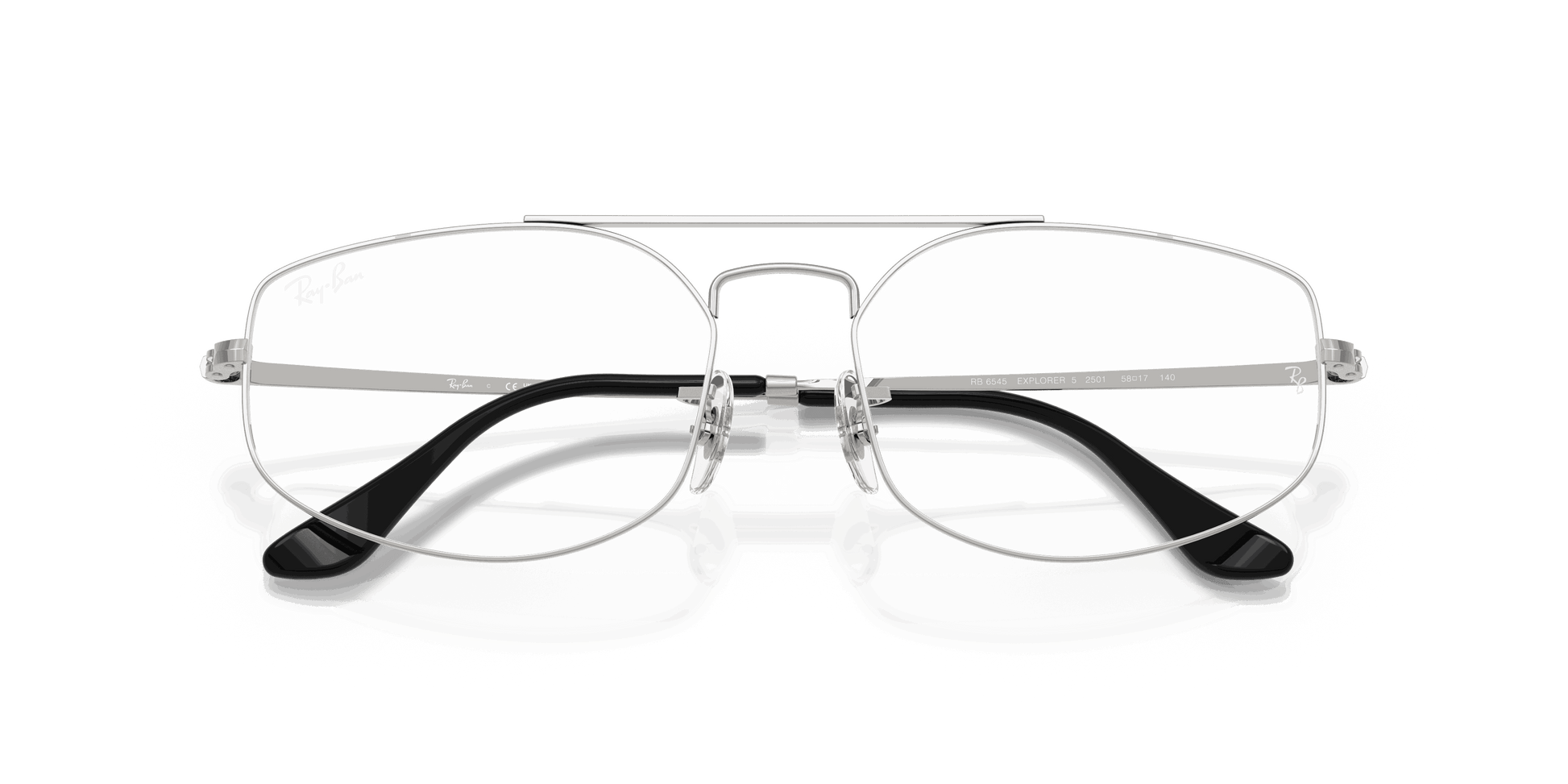 [Clear Lenses, Polished Silver Frame]
