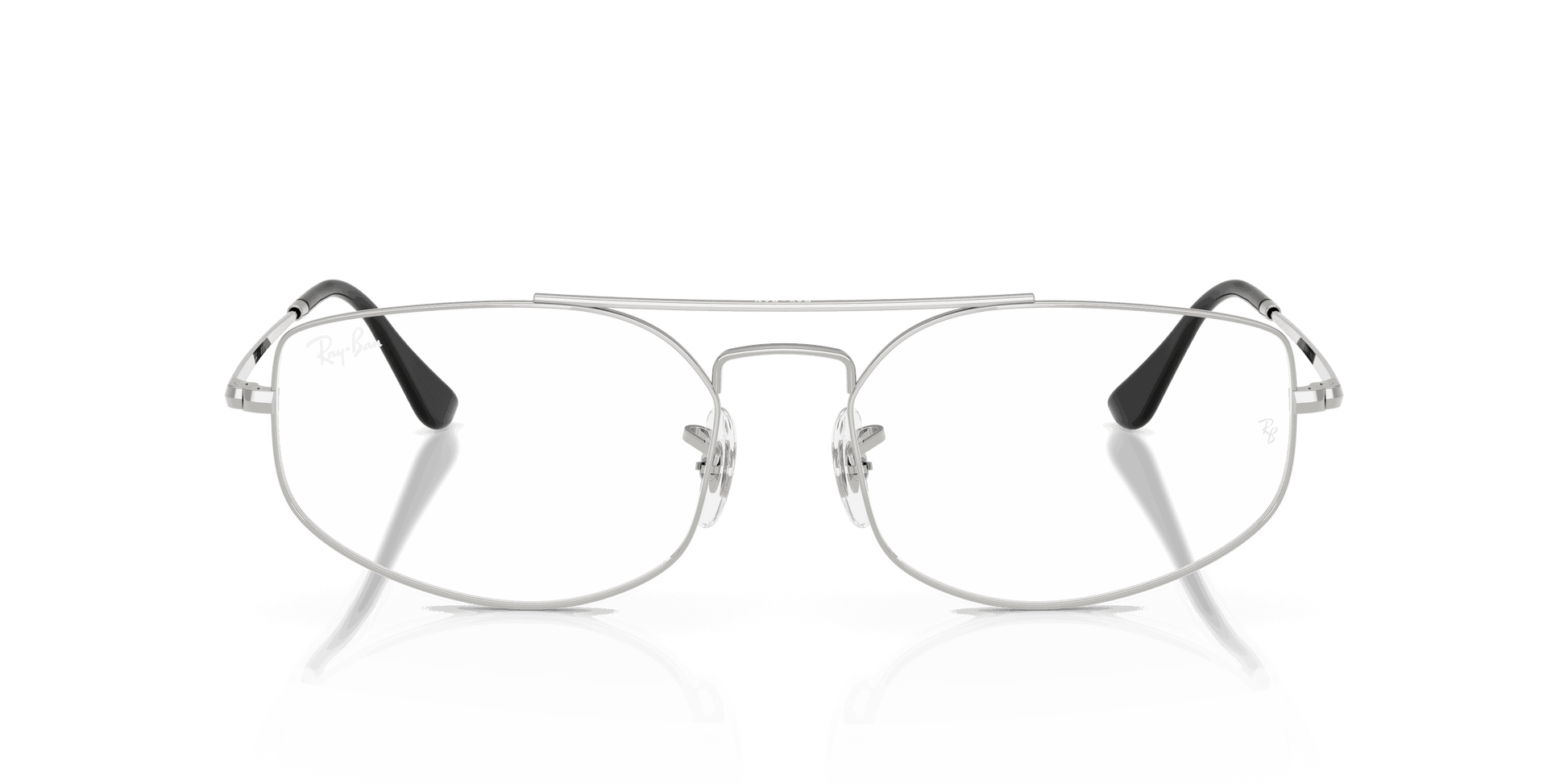 [Clear Lenses, Polished Silver Frame]