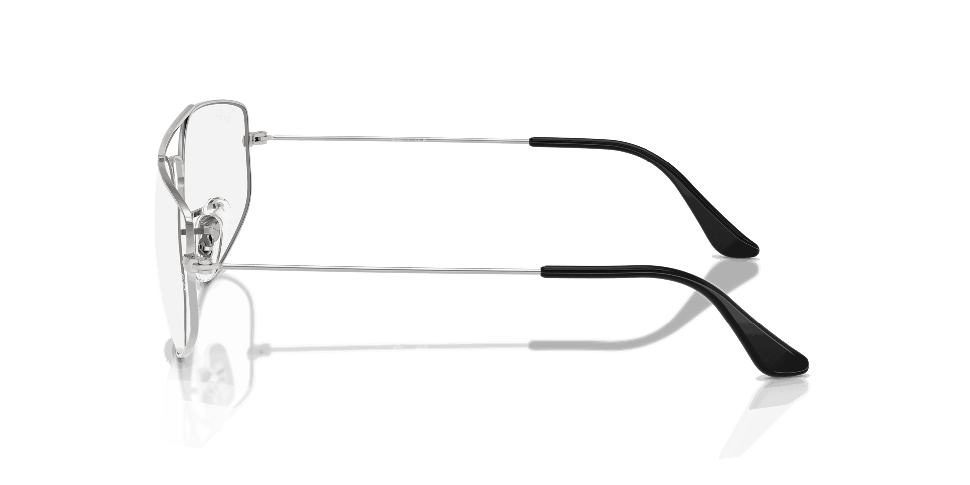 [Clear Lenses, Polished Silver Frame]