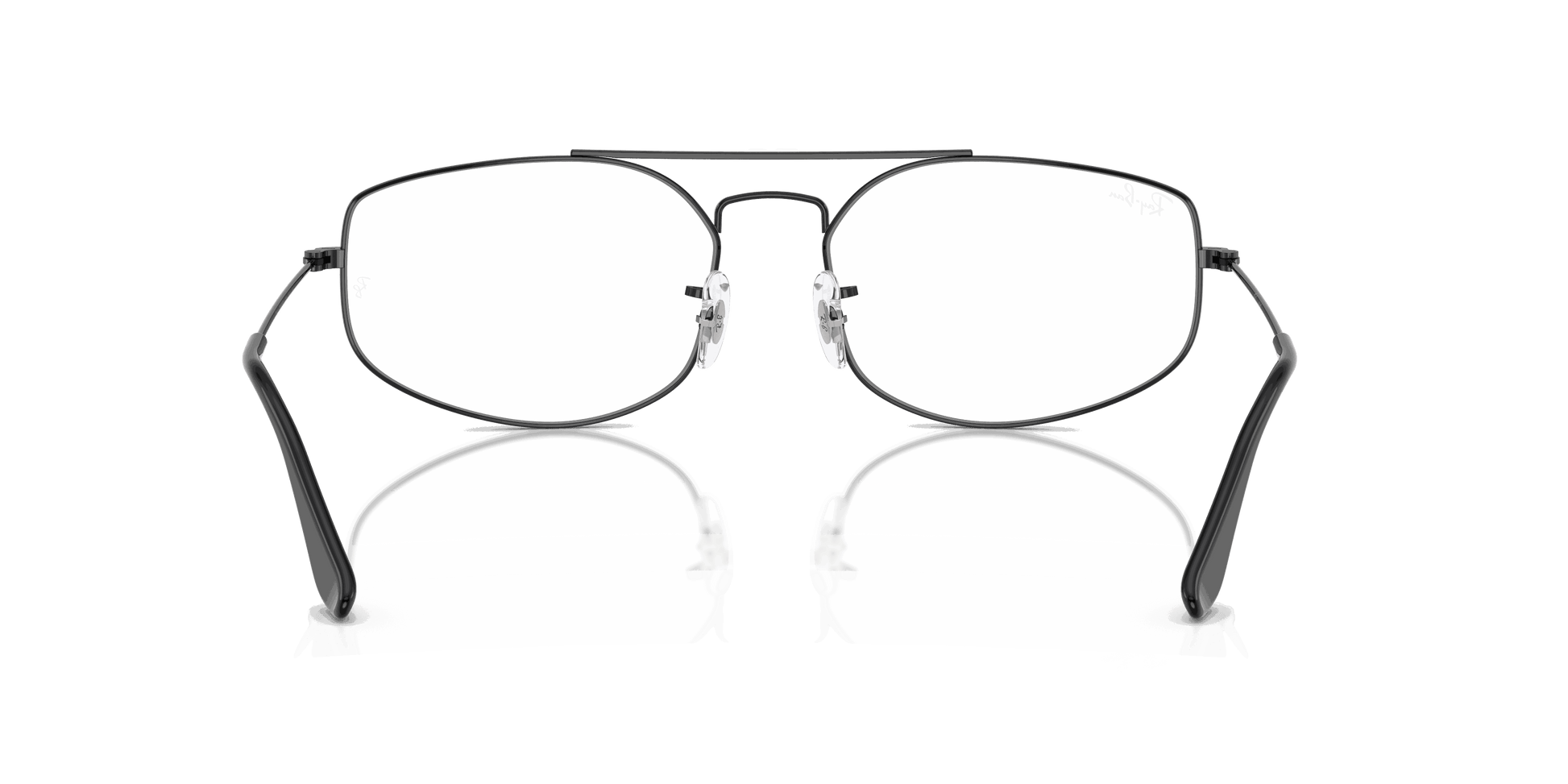[Clear Lenses, Polished Black Frame]