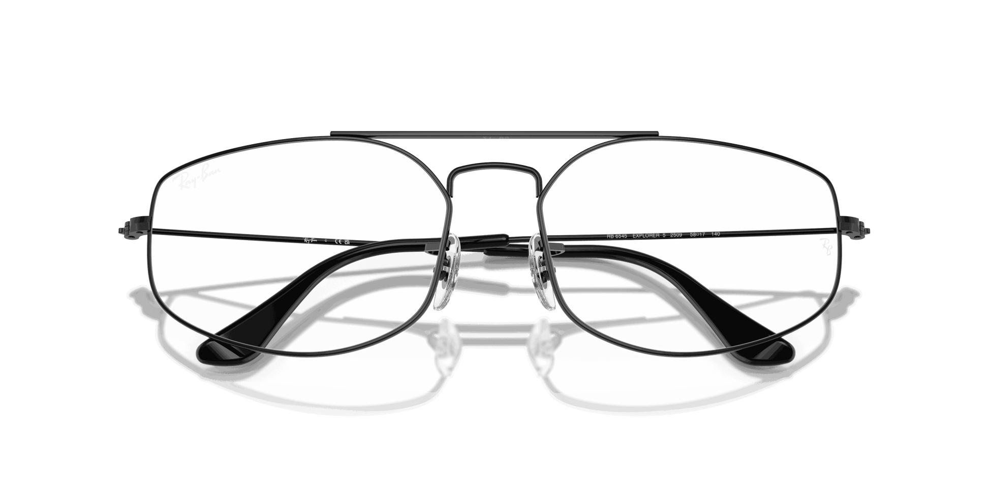 [Clear Lenses, Polished Black Frame]