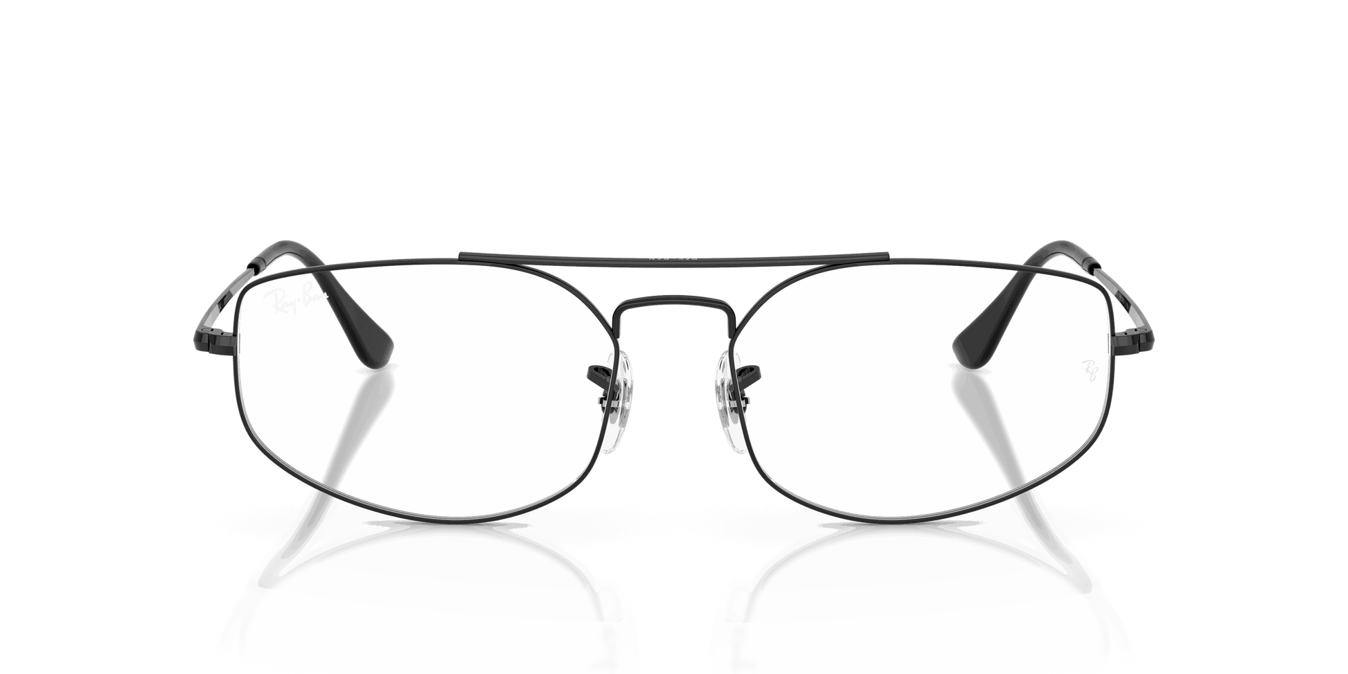 [Clear Lenses, Polished Black Frame]