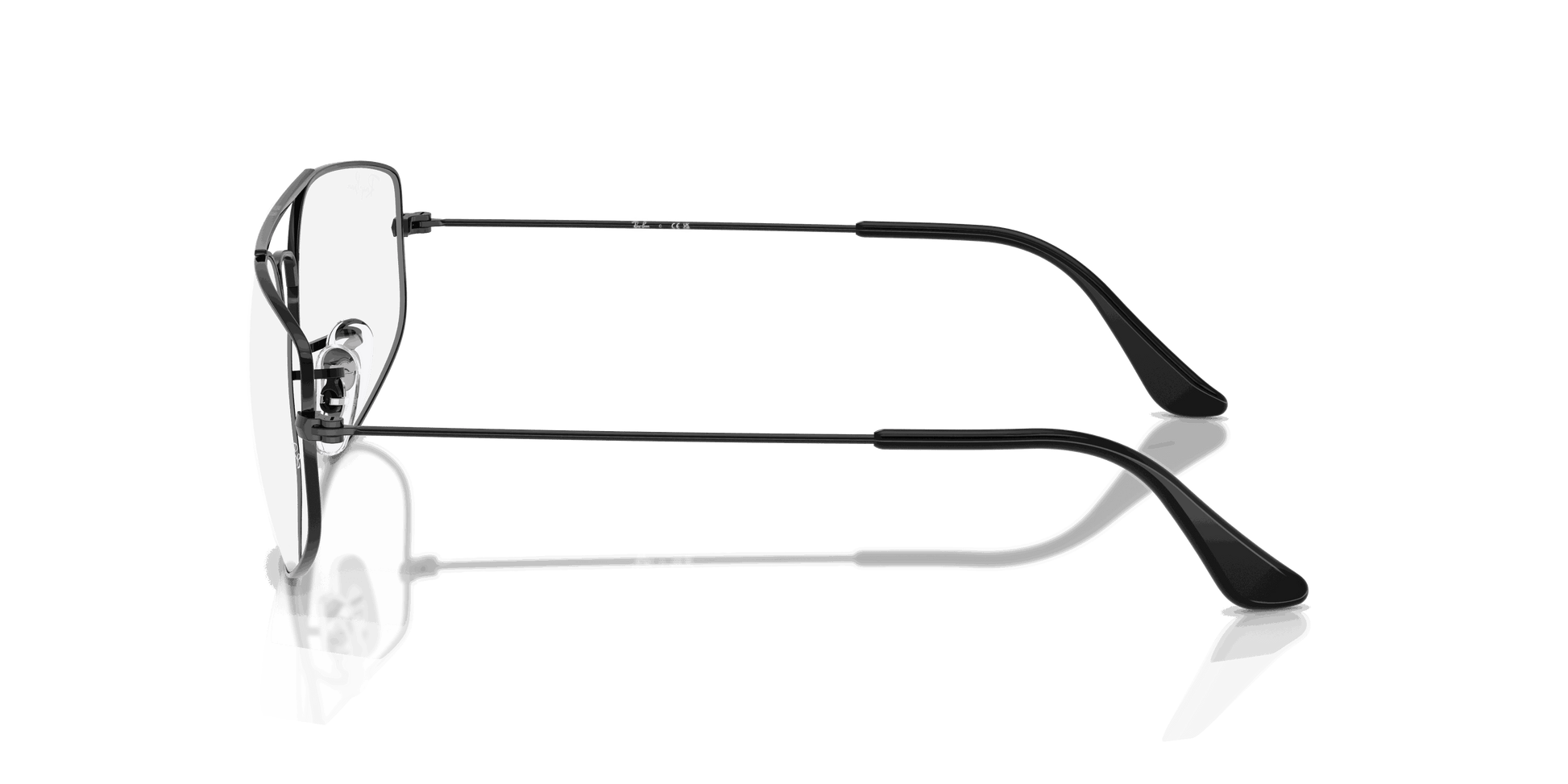 [Clear Lenses, Polished Black Frame]