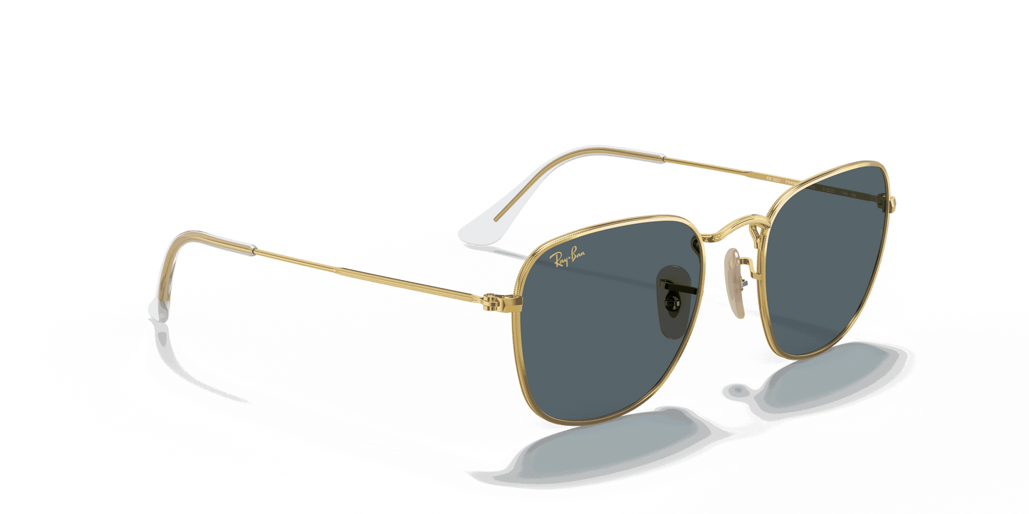 [Blue Lenses, Polished Gold Frame]