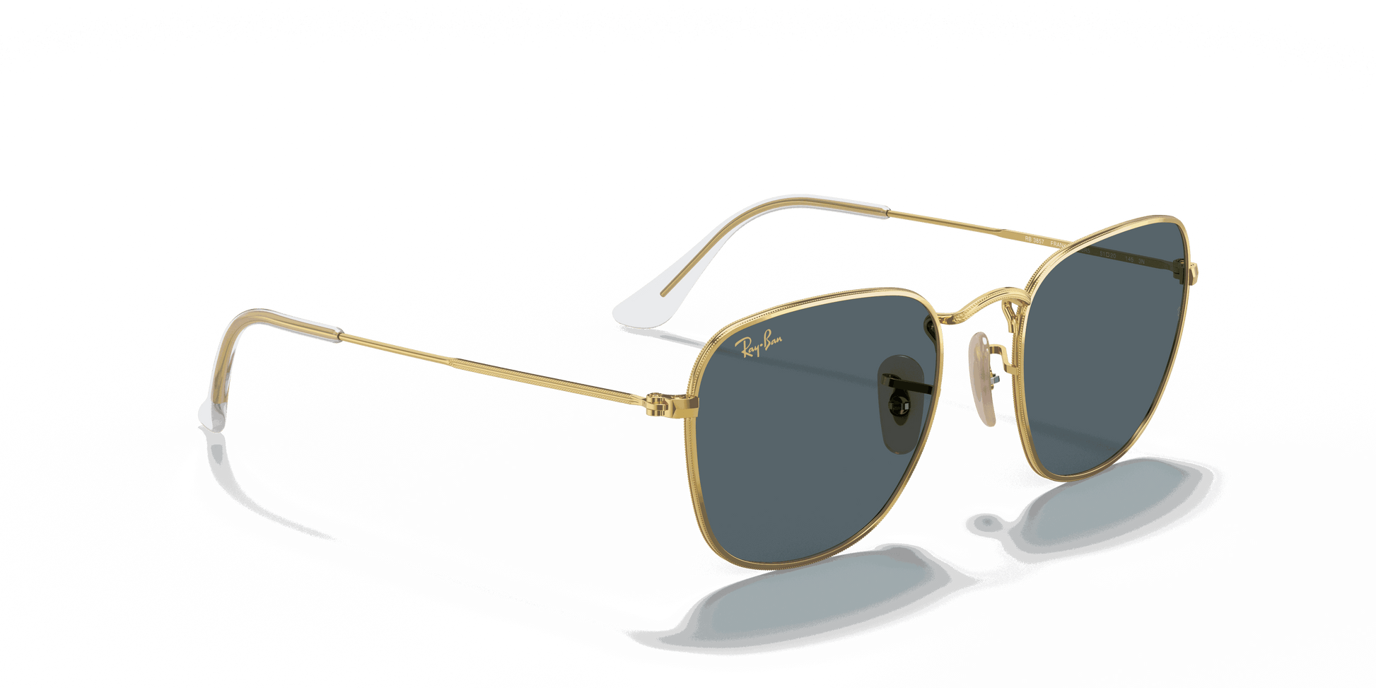 [Blue Lenses, Polished Gold Frame]