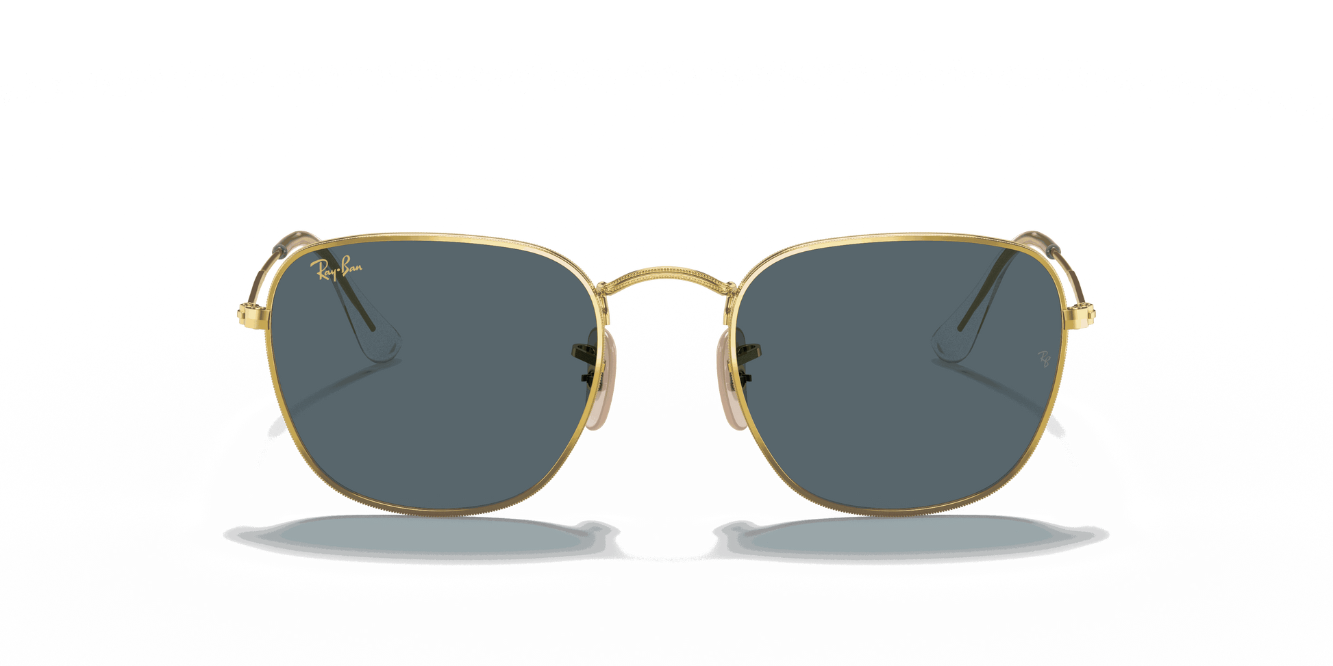 [Blue Lenses, Polished Gold Frame]