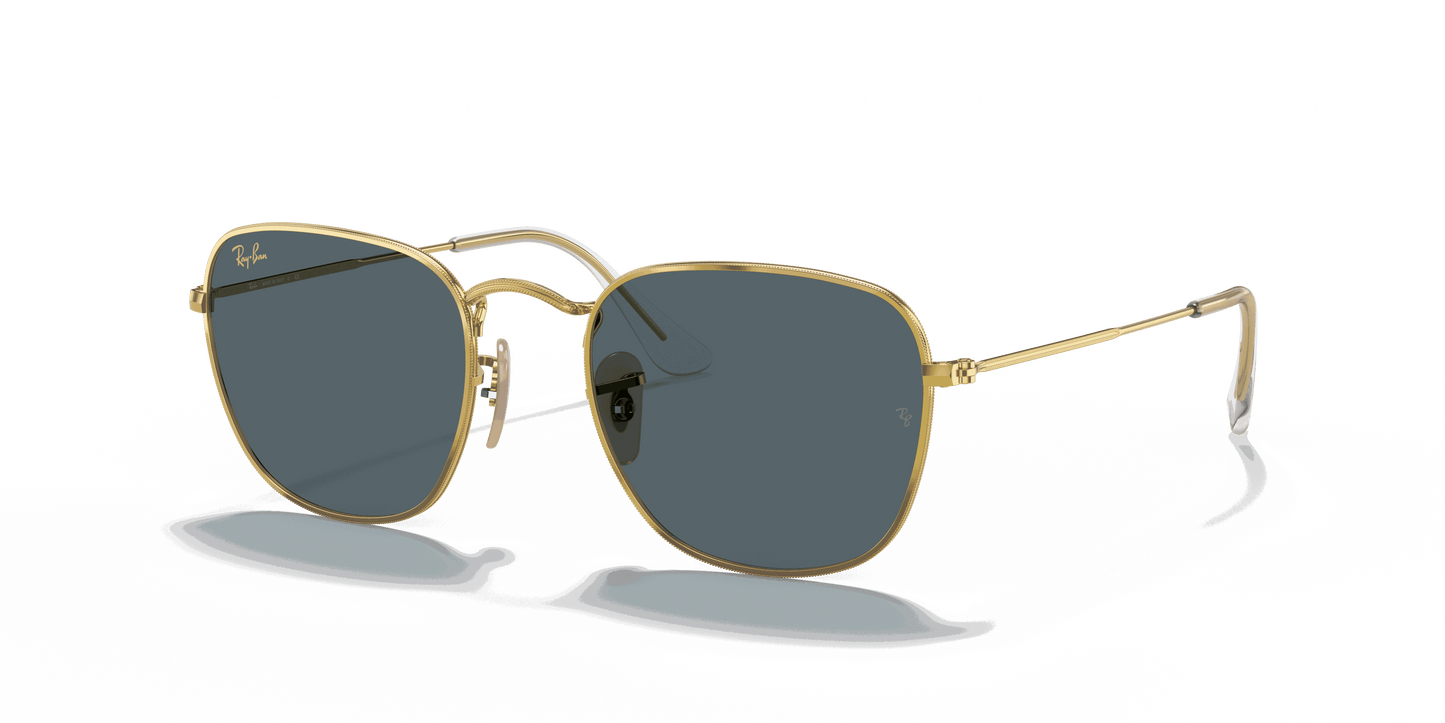 [Blue Lenses, Polished Gold Frame]