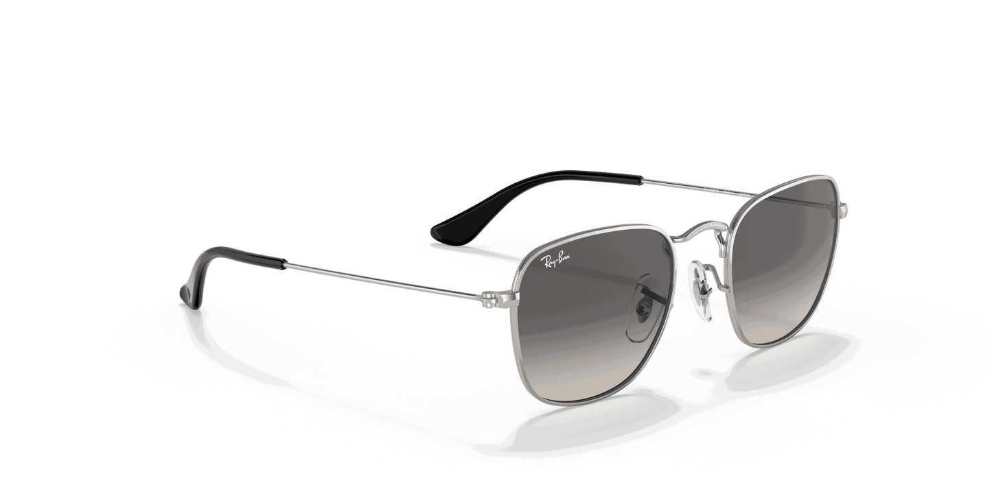 [Grey Gradient Lenses, Polished Silver Frame]