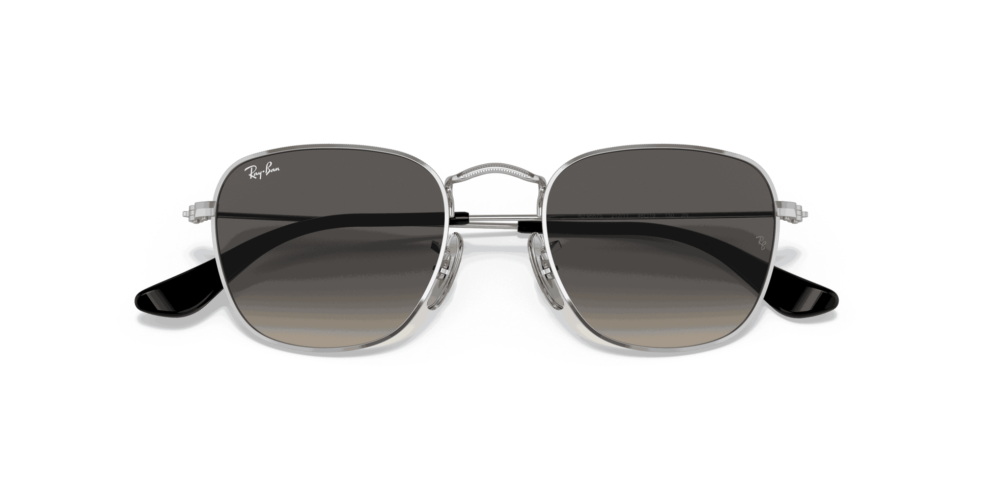 [Grey Gradient Lenses, Polished Silver Frame]