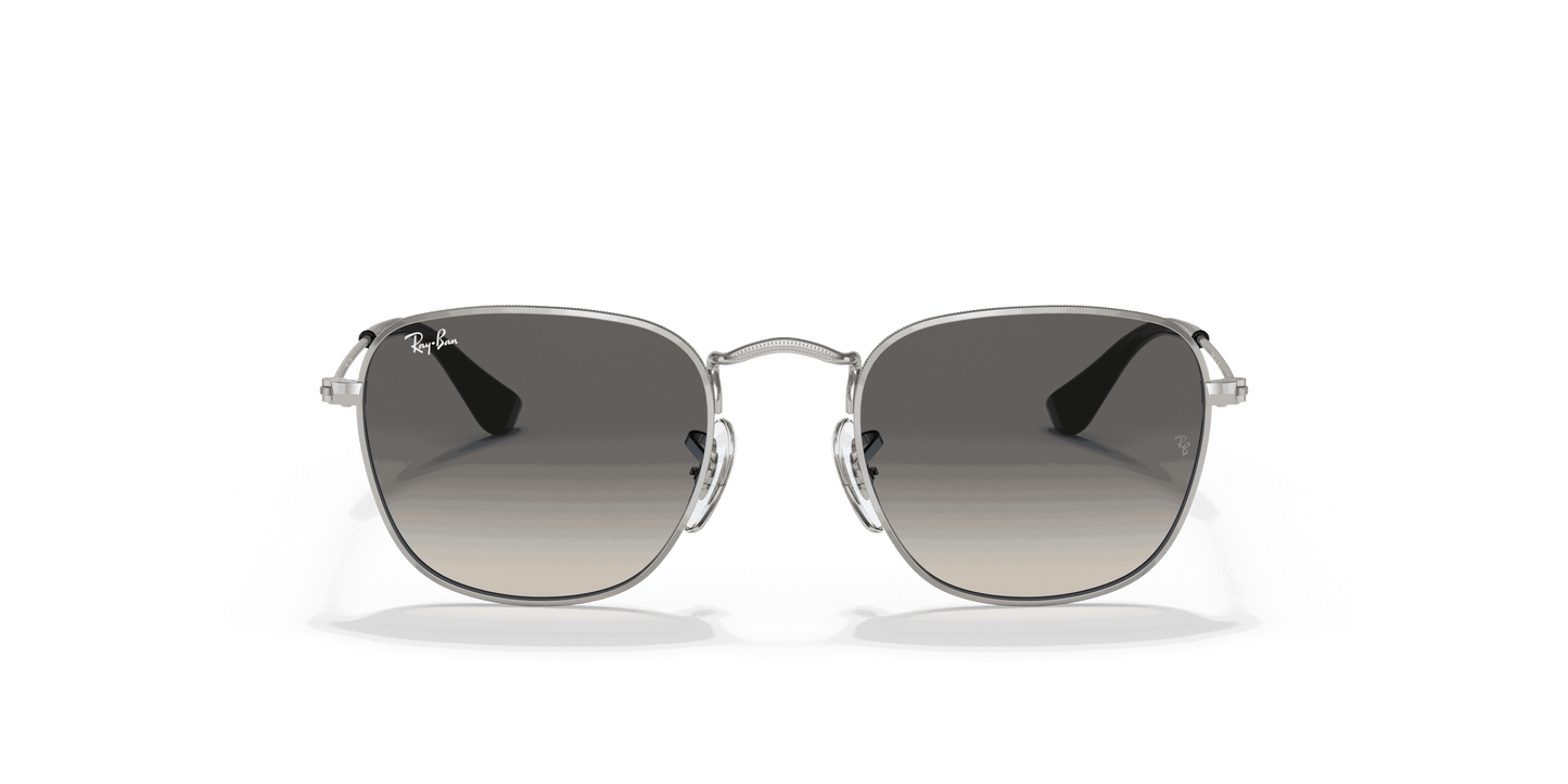 [Grey Gradient Lenses, Polished Silver Frame]