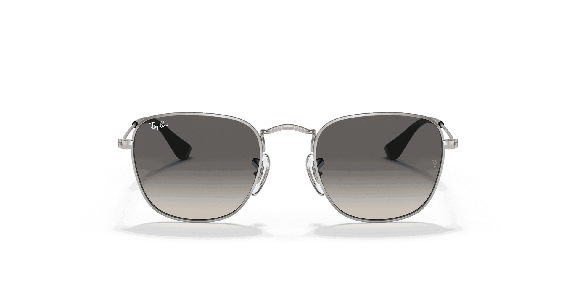 [Grey Gradient Lenses, Polished Silver Frame]