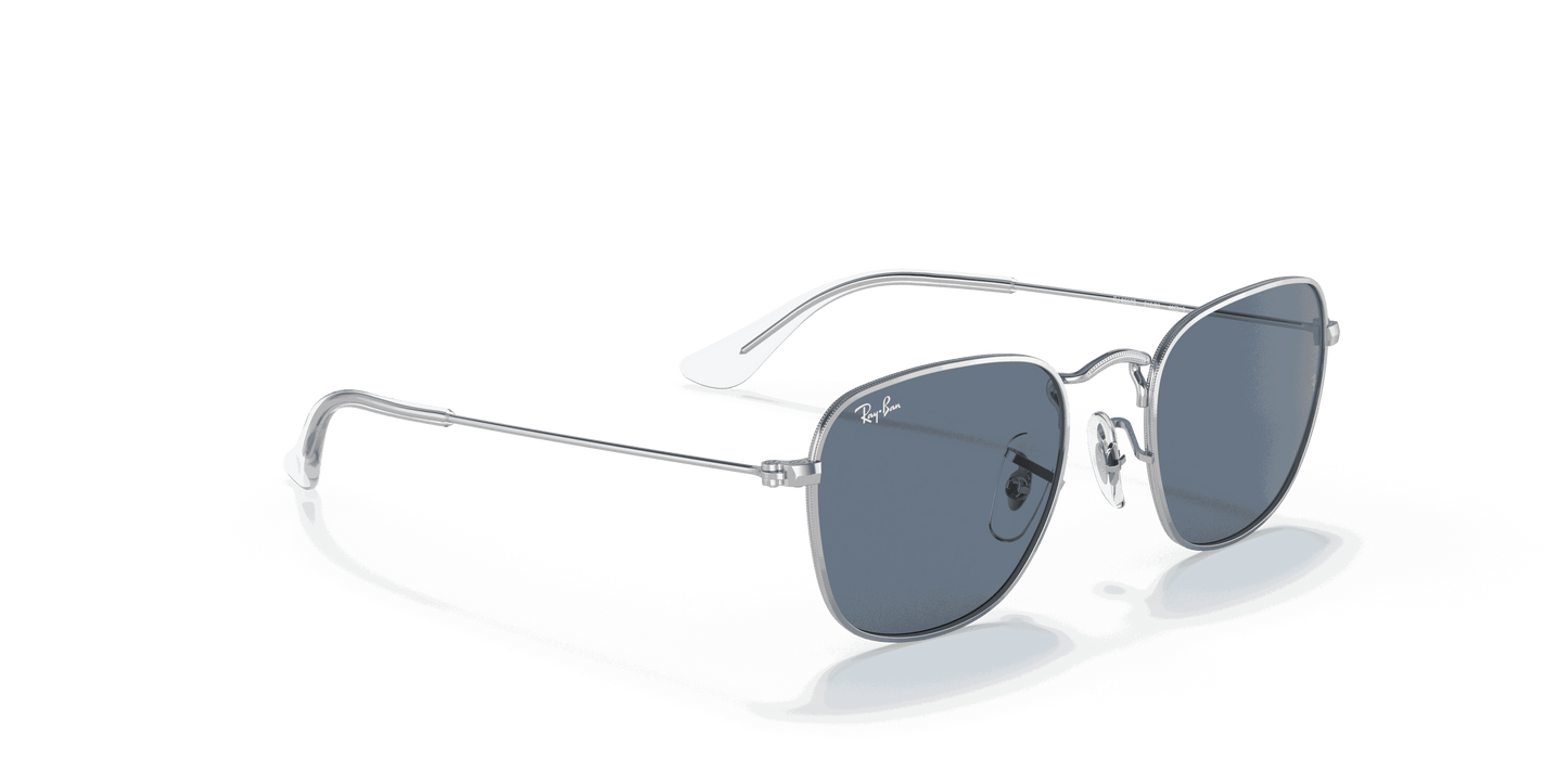 [Dark Blue Lenses, Polished Silver Frame]