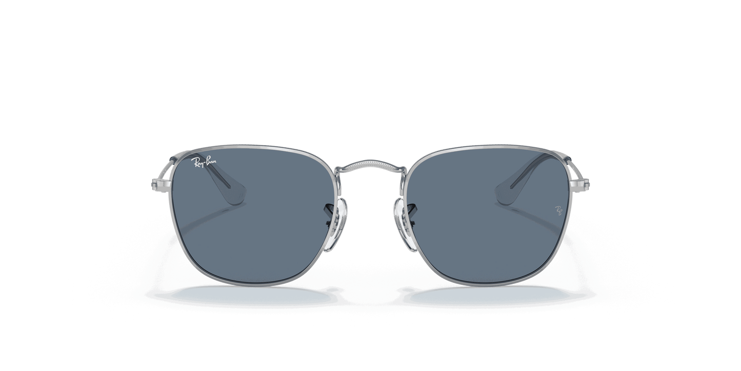 [Dark Blue Lenses, Polished Silver Frame]