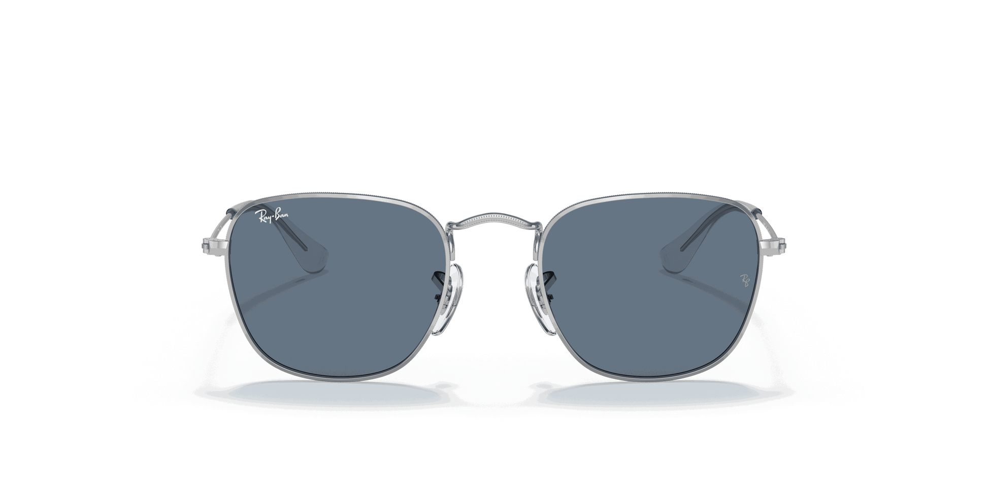 [Dark Blue Lenses, Polished Silver Frame]