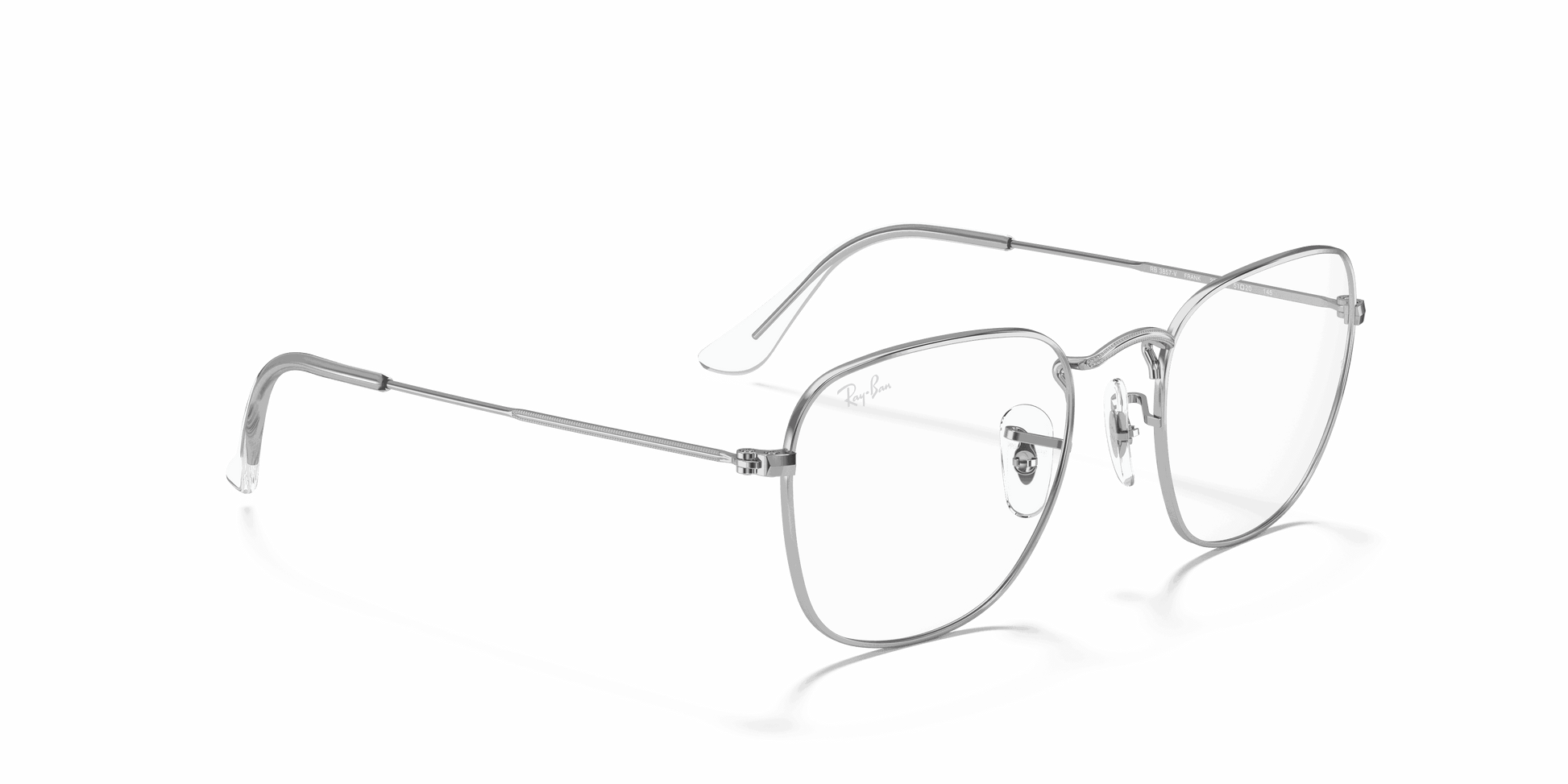 [Clear Lenses, Polished Silver Frame]