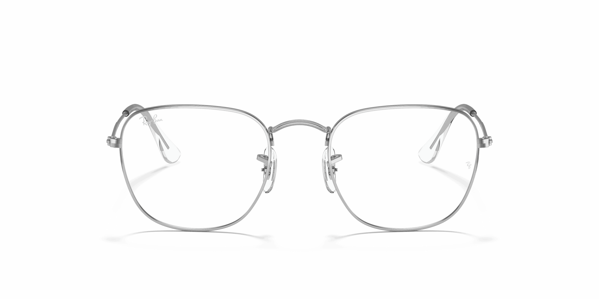 [Clear Lenses, Polished Silver Frame]