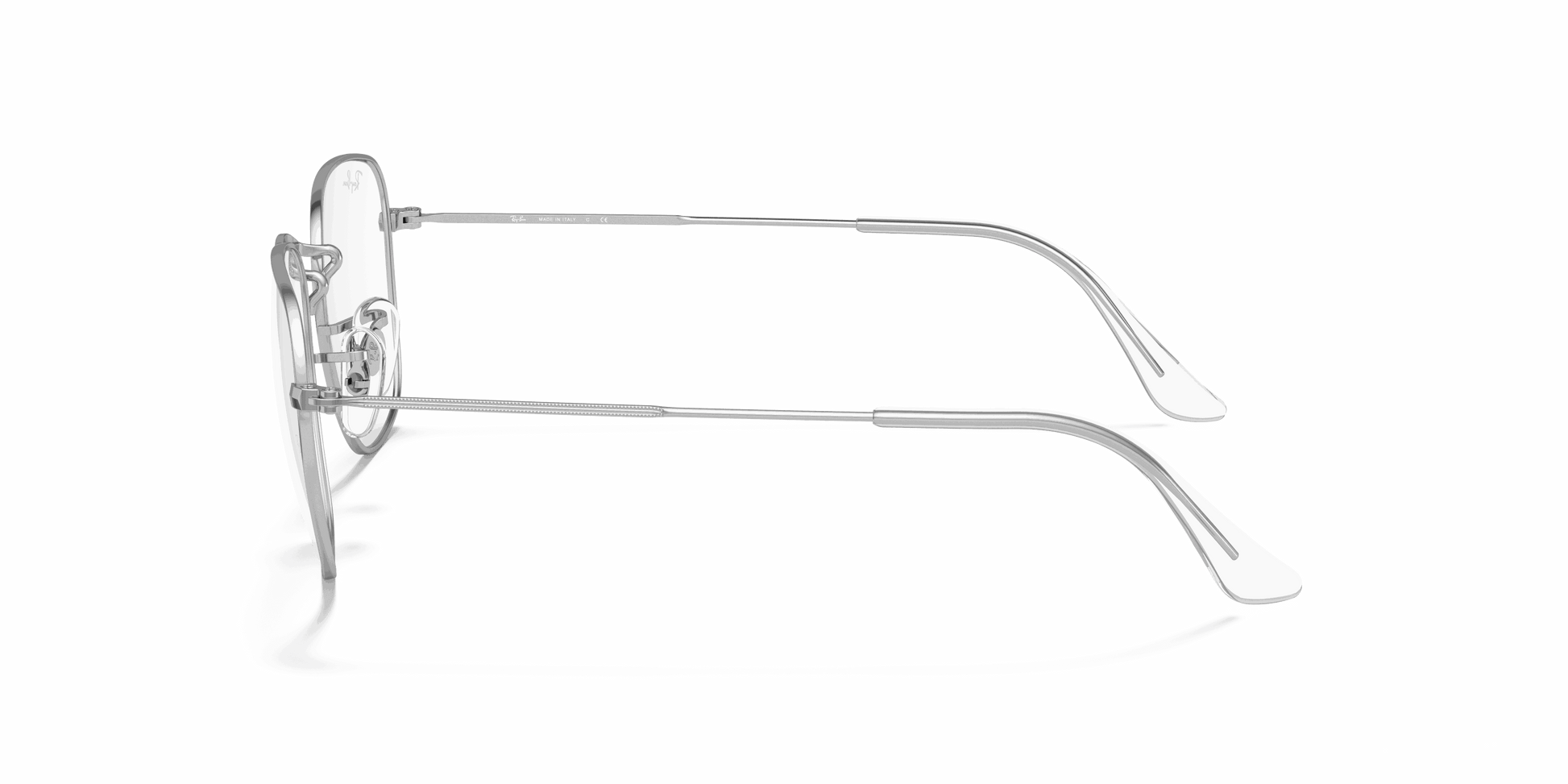 [Clear Lenses, Polished Silver Frame]