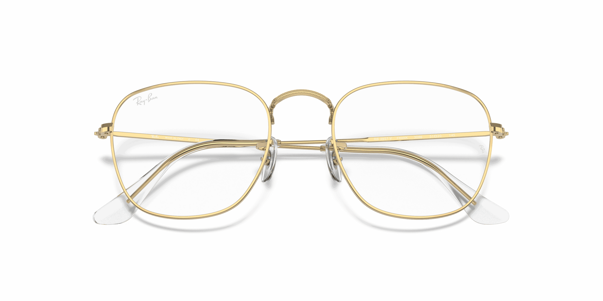 [Clear Lenses, Polished Gold Frame]