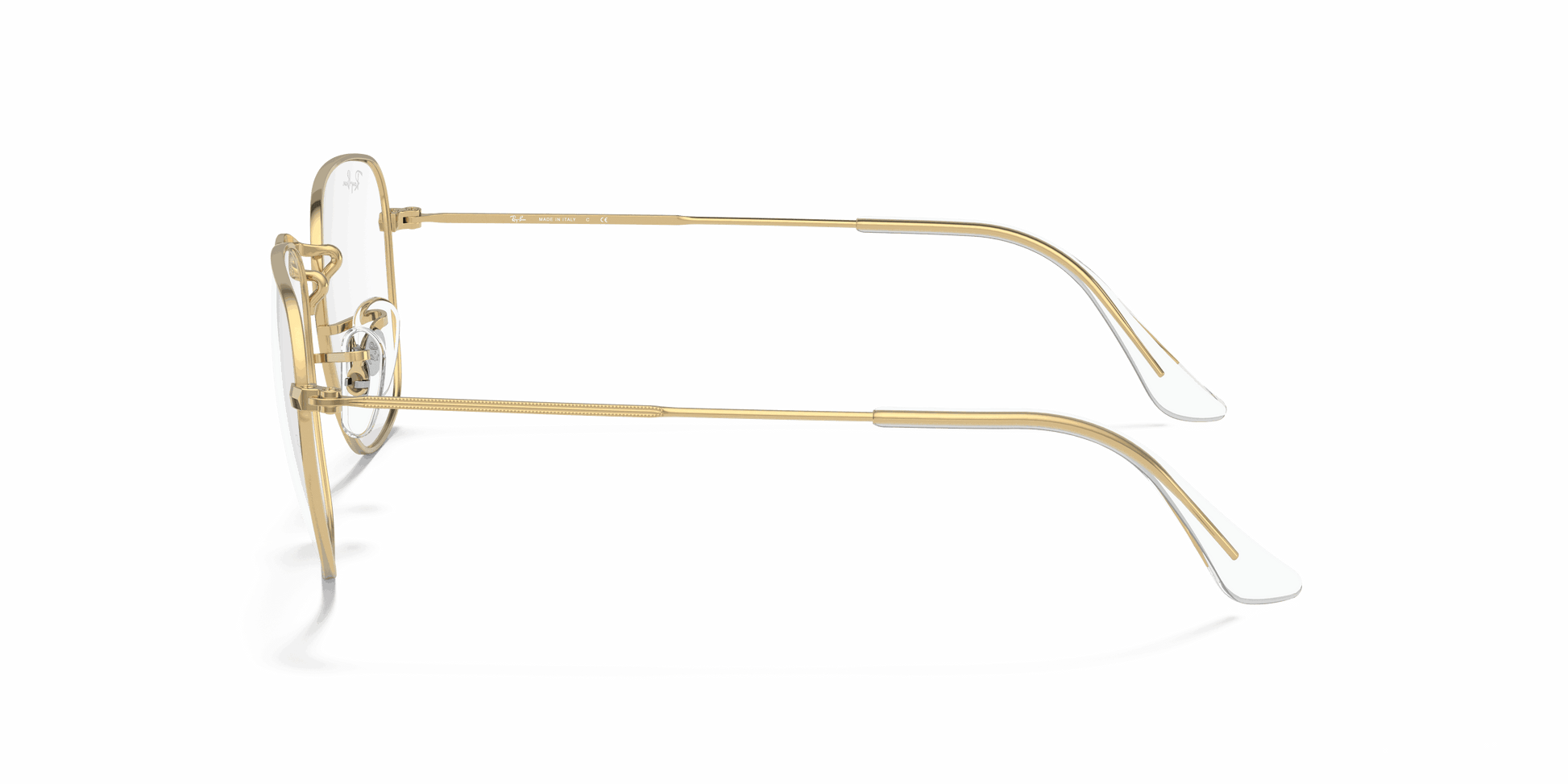 [Clear Lenses, Polished Gold Frame]