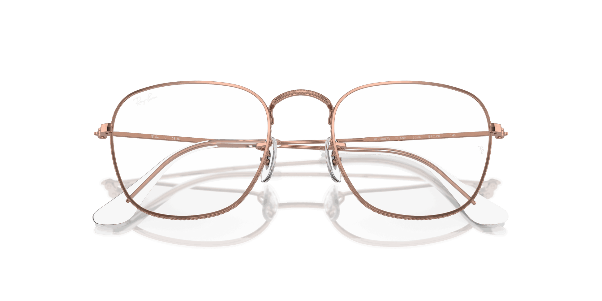 [Demo Lens Lenses, Polished Rose Gold Frame]
