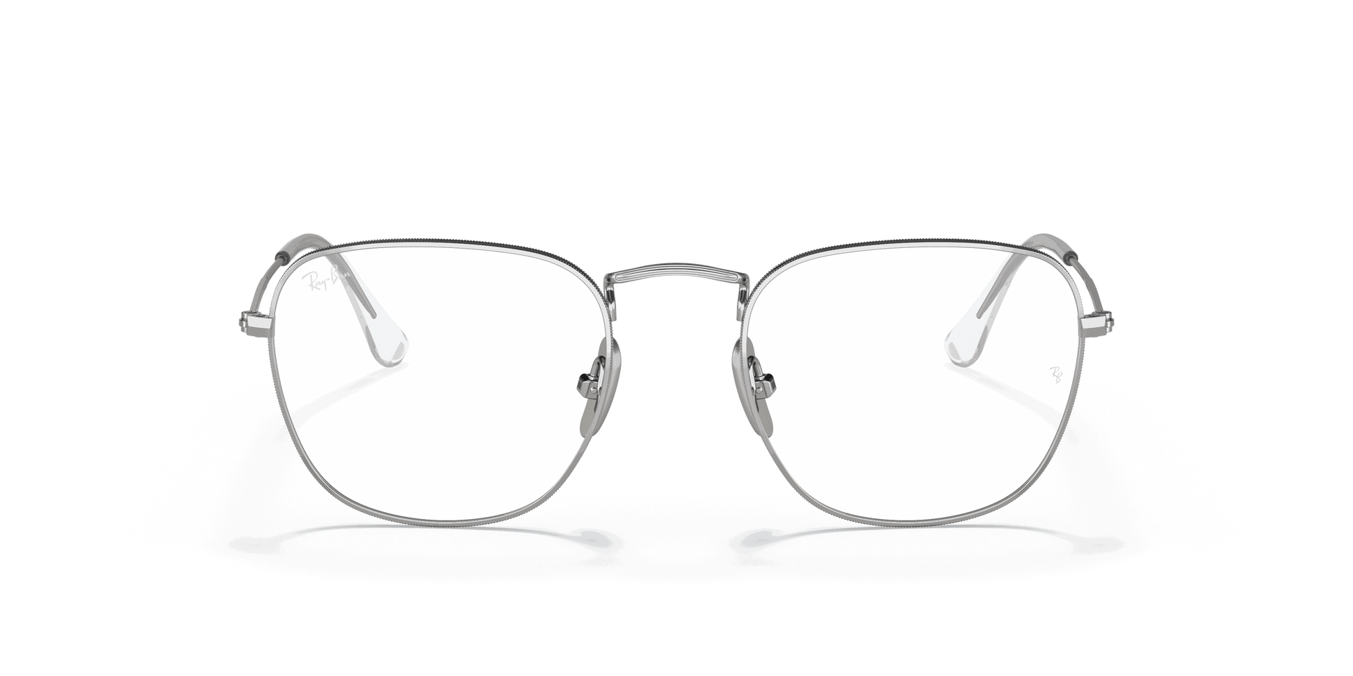 [Clear Lenses, Polished Silver Frame]