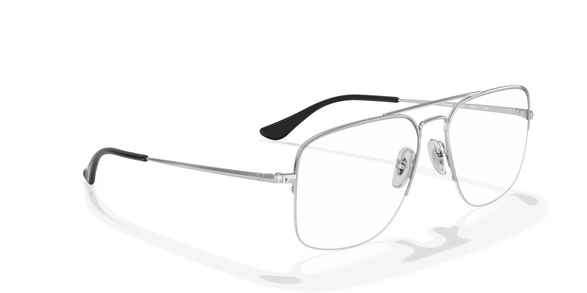 [Clear Lenses, Polished Silver Frame]