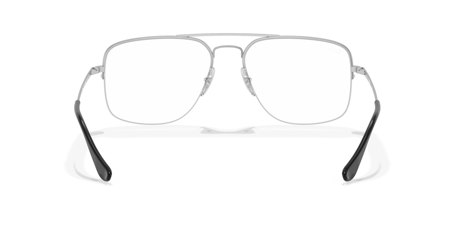[Clear Lenses, Polished Silver Frame]