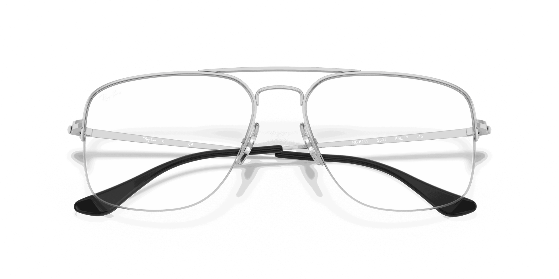 [Clear Lenses, Polished Silver Frame]
