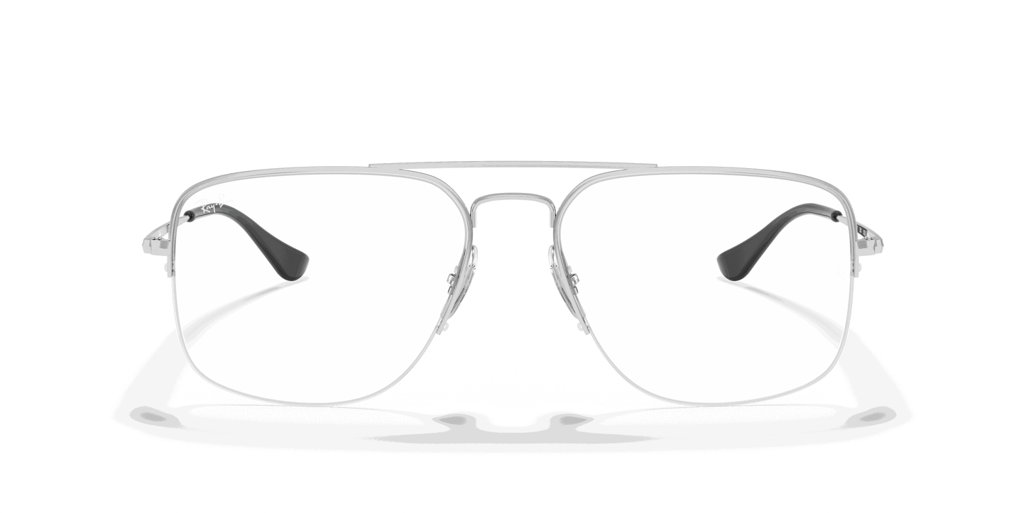 [Clear Lenses, Polished Silver Frame]