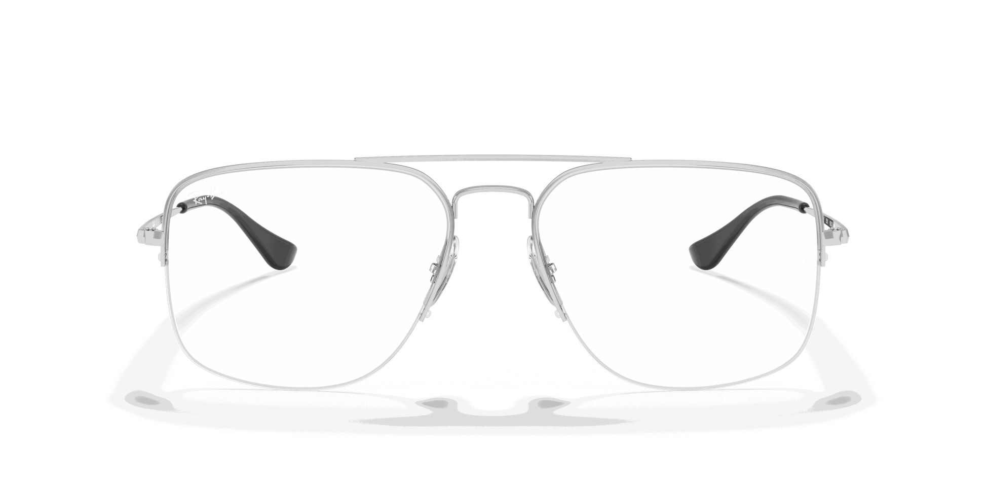 [Clear Lenses, Polished Silver Frame]