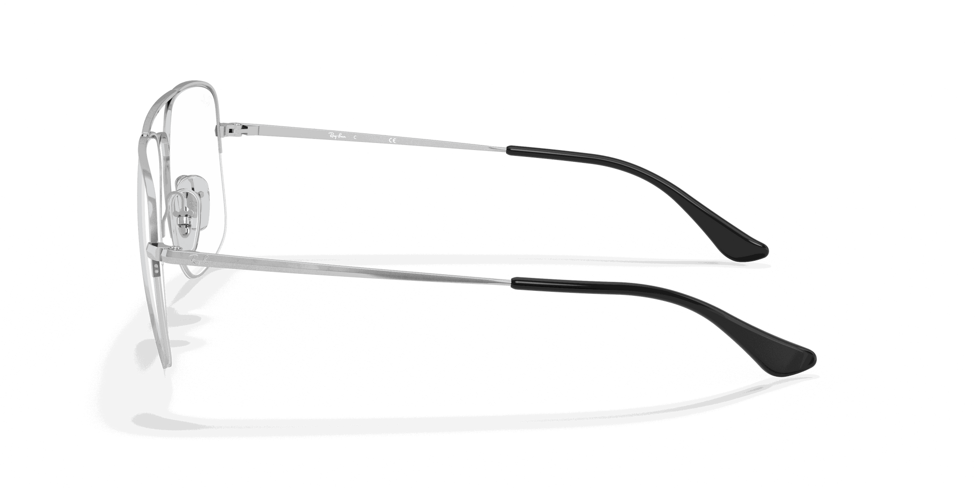 [Clear Lenses, Polished Silver Frame]