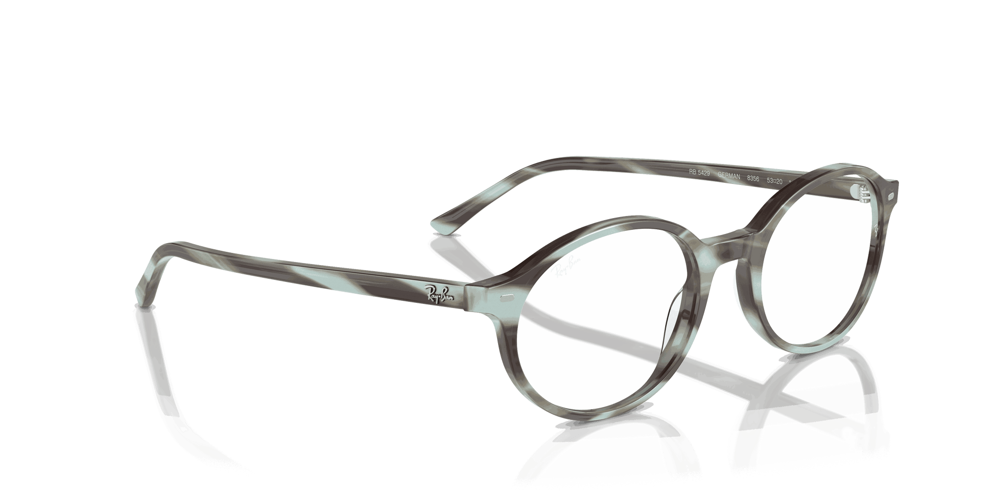 [Clear Lenses, Polished Striped Green Frame]