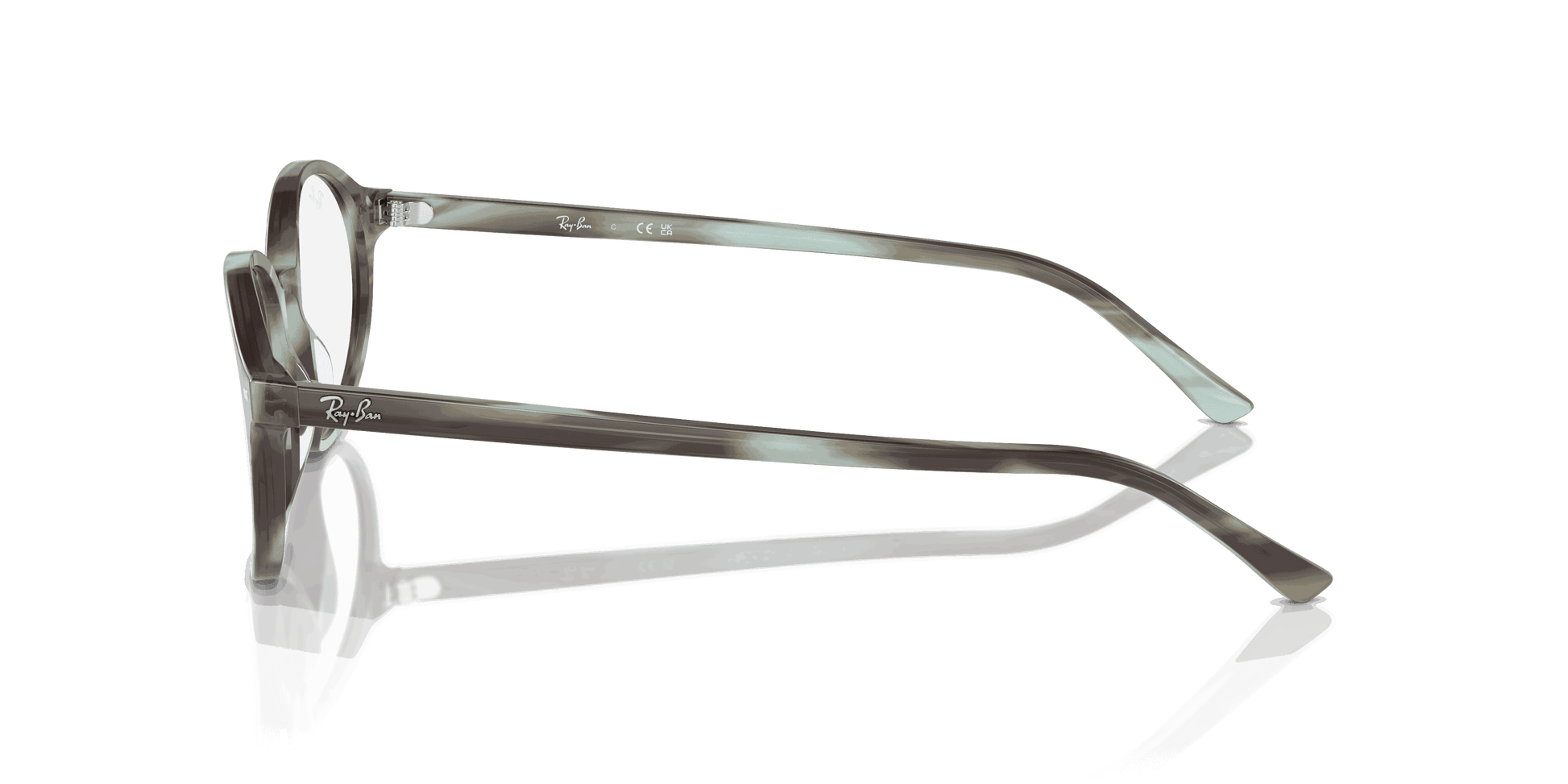 [Clear Lenses, Polished Striped Green Frame]